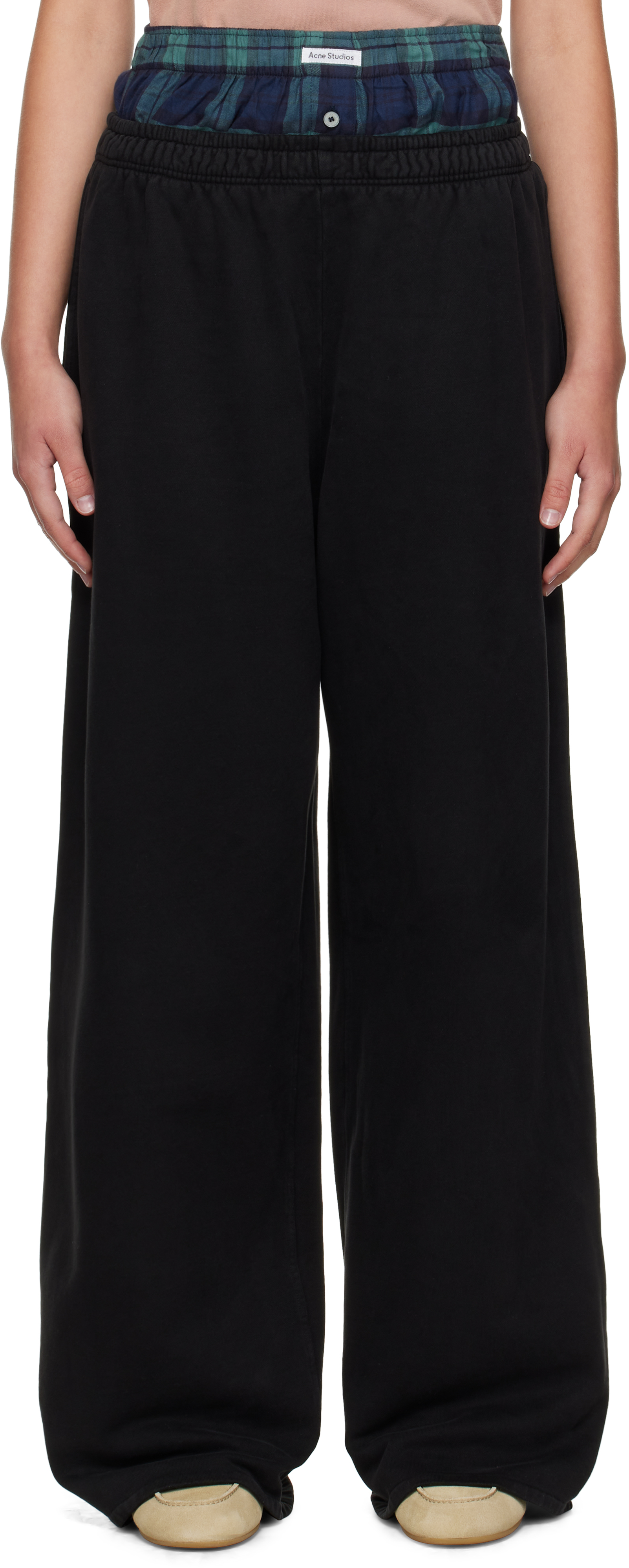 Black Layered Sweatpants