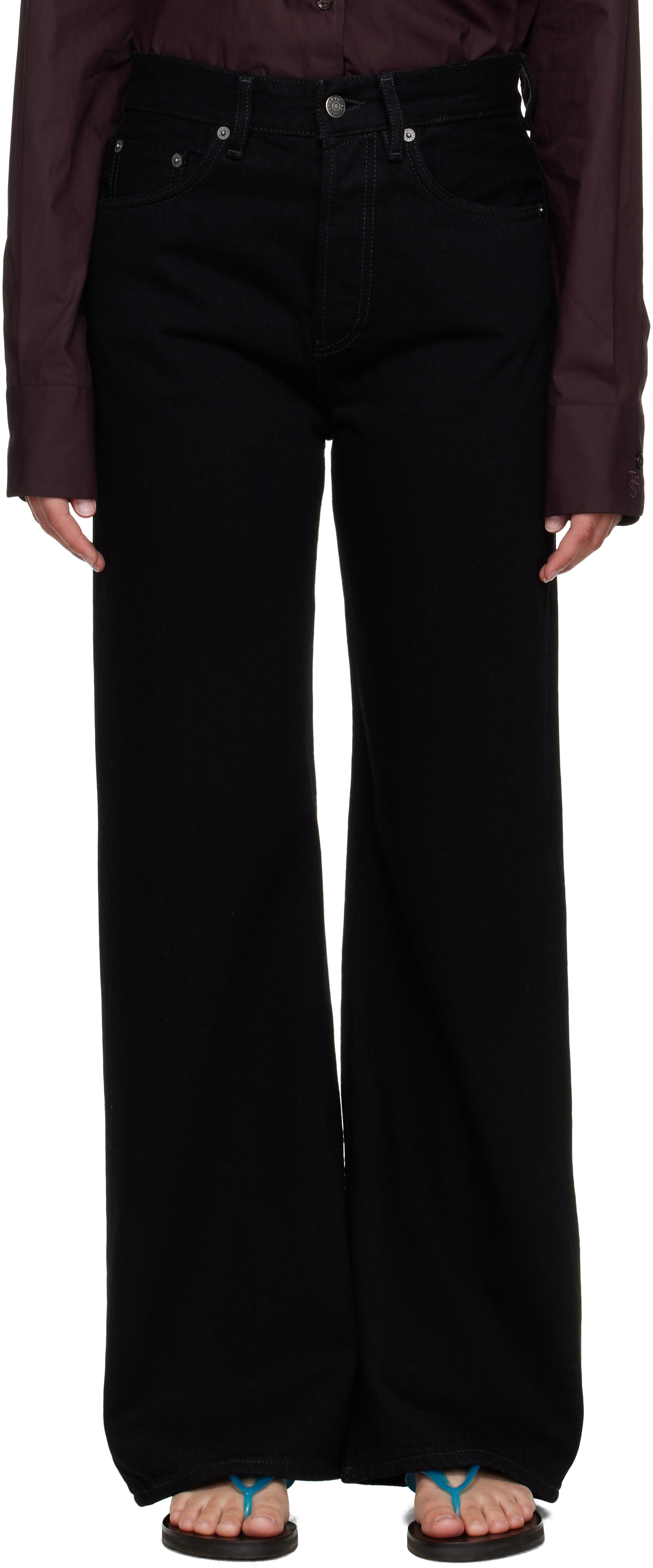 Black 2021F Regular Fit Jeans by Acne Studios on Sale