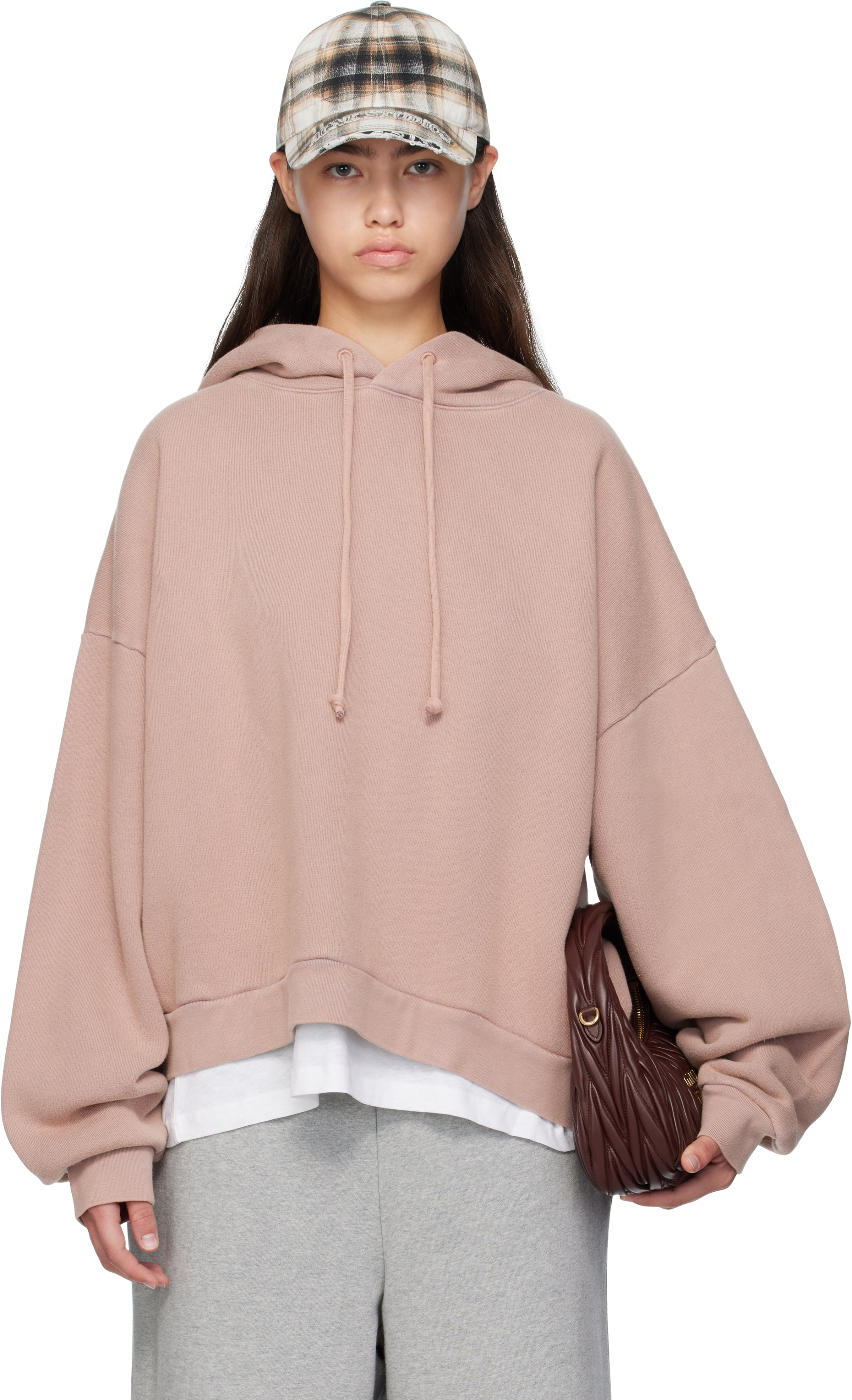Acne Studios: Pink Logo Hoodie | SSENSE