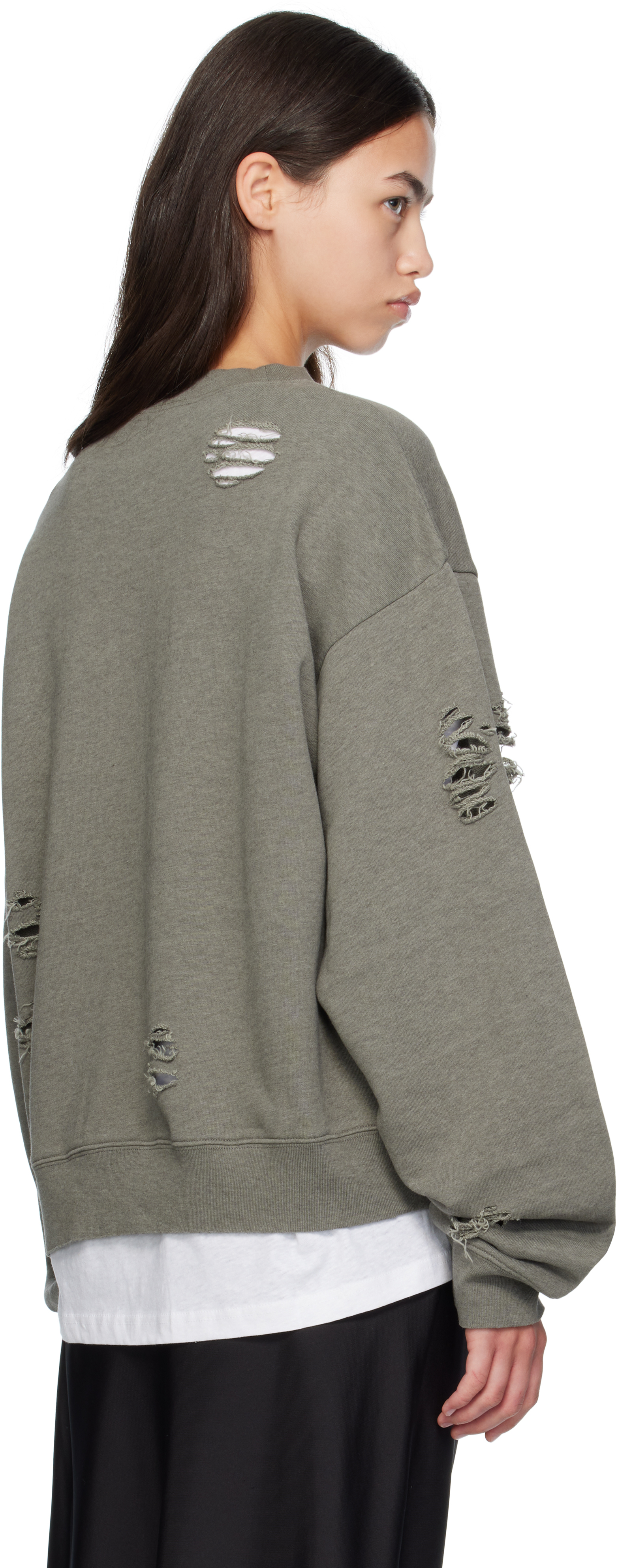 Acne Studios Gray Printed Logo Sweatshirt
