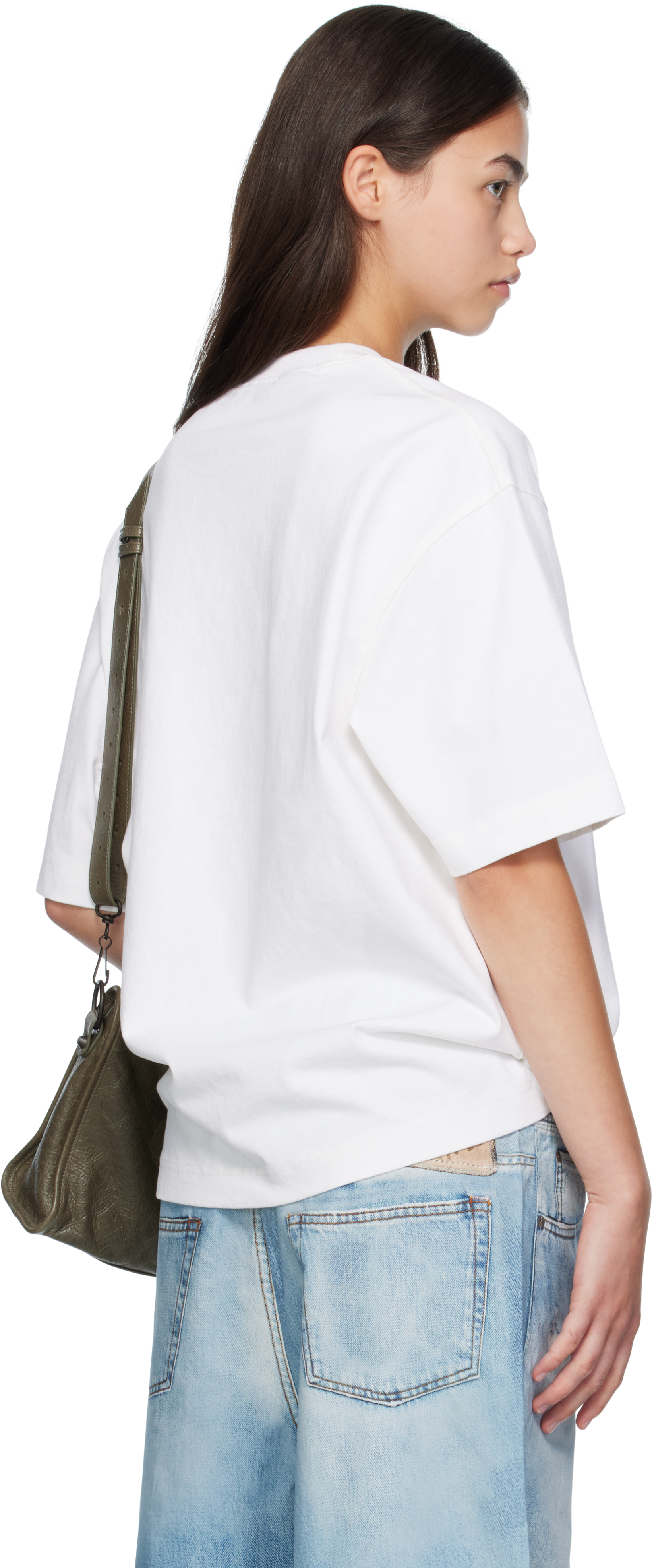Acne Studios White Stamp Logo T-shirt In White