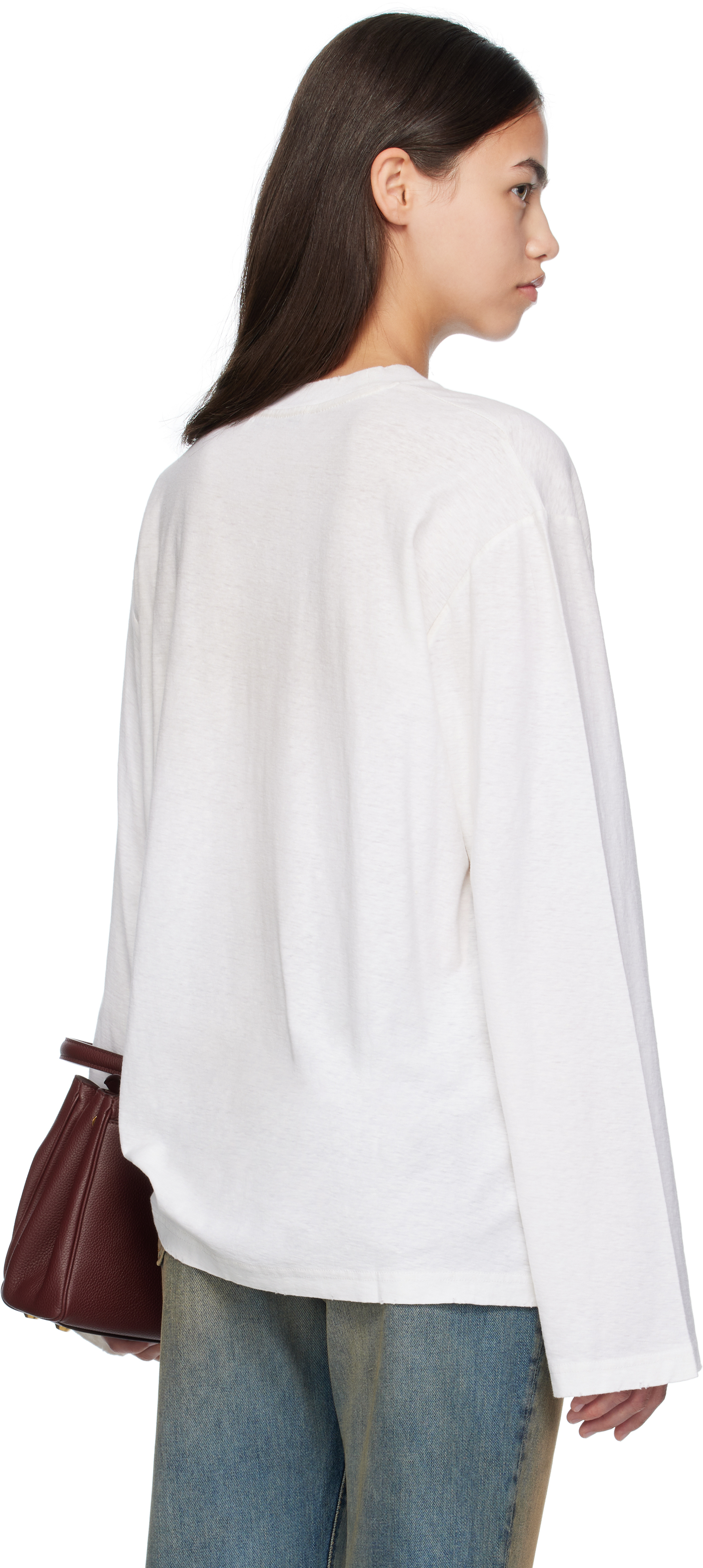 Acne Studios Off-white Logo Relaxed-fit T-shirt In White
