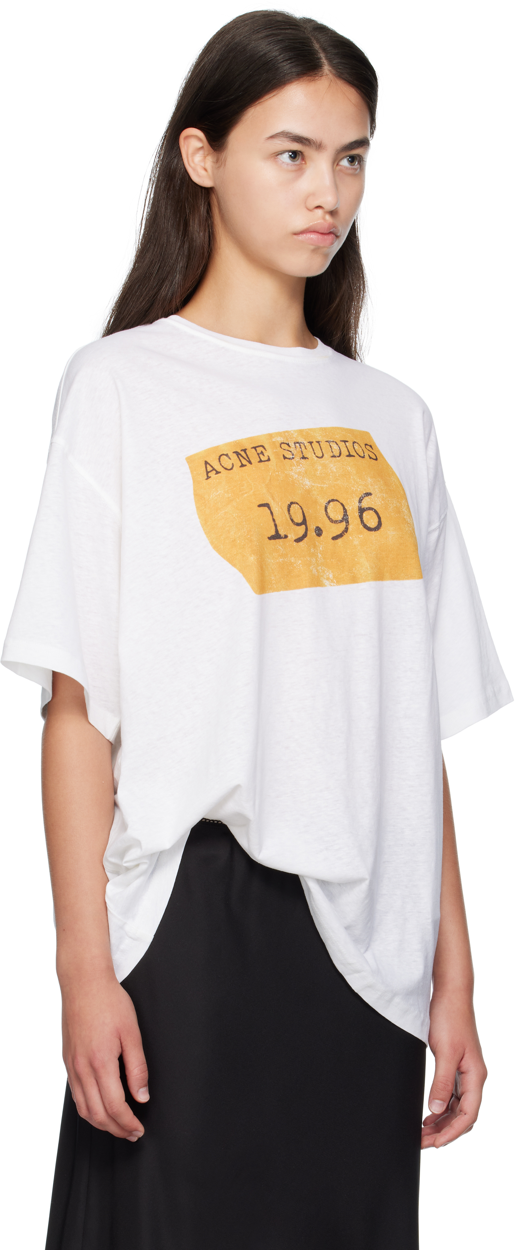 Acne Studios White Logo T-shirt In White