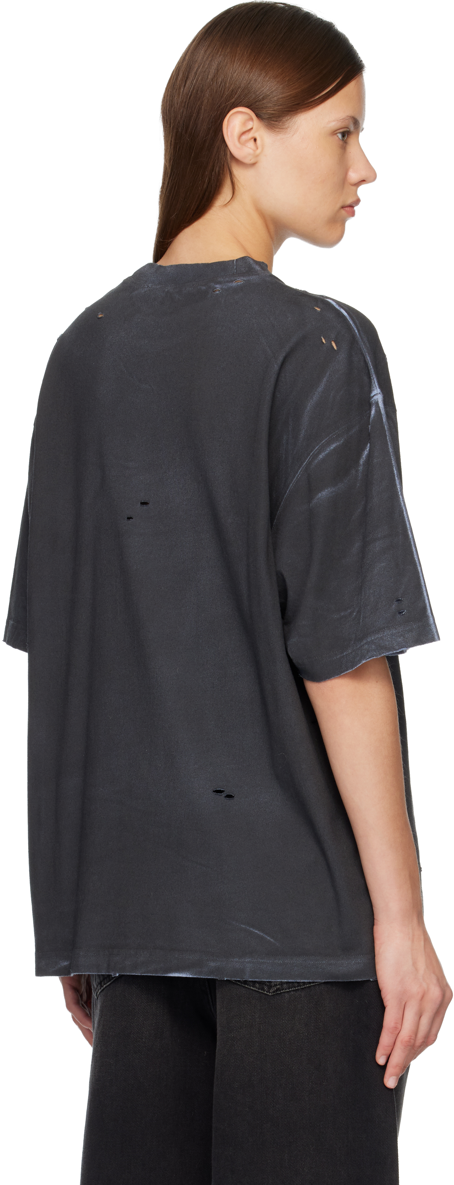 Acne Studios Black Logo T-shirt In Black