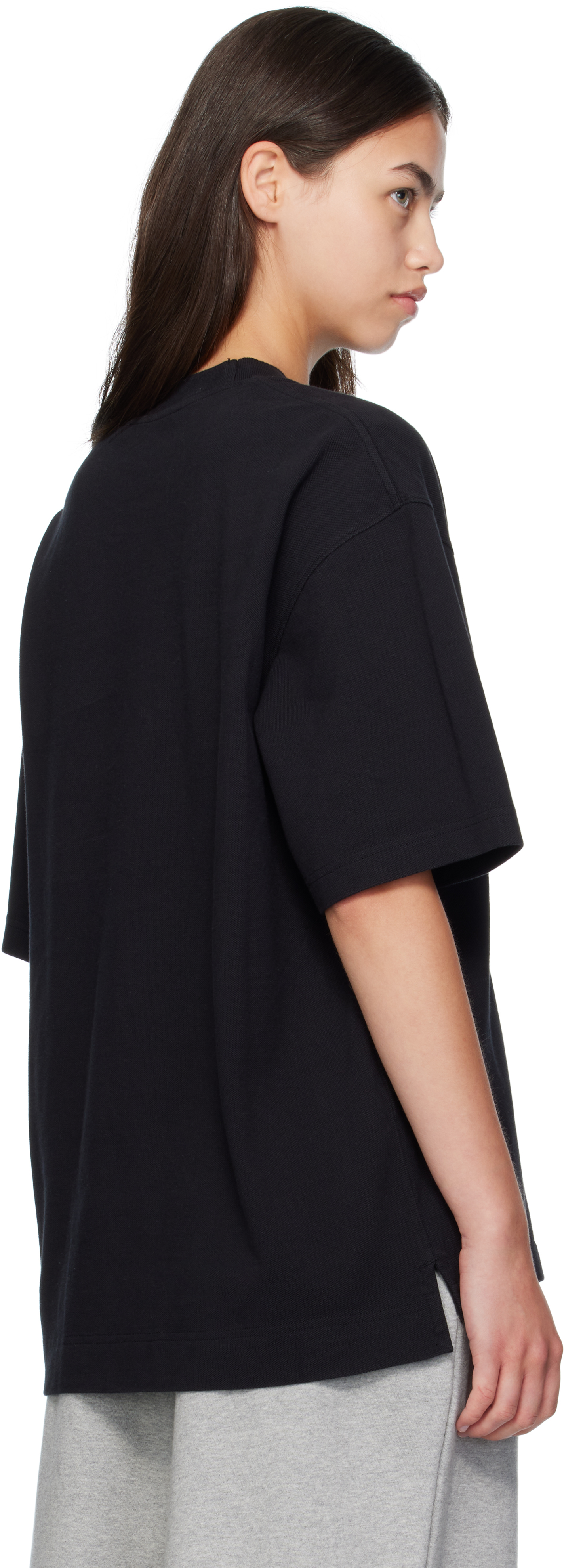 Acne Studios Black Logo T-shirt In Black