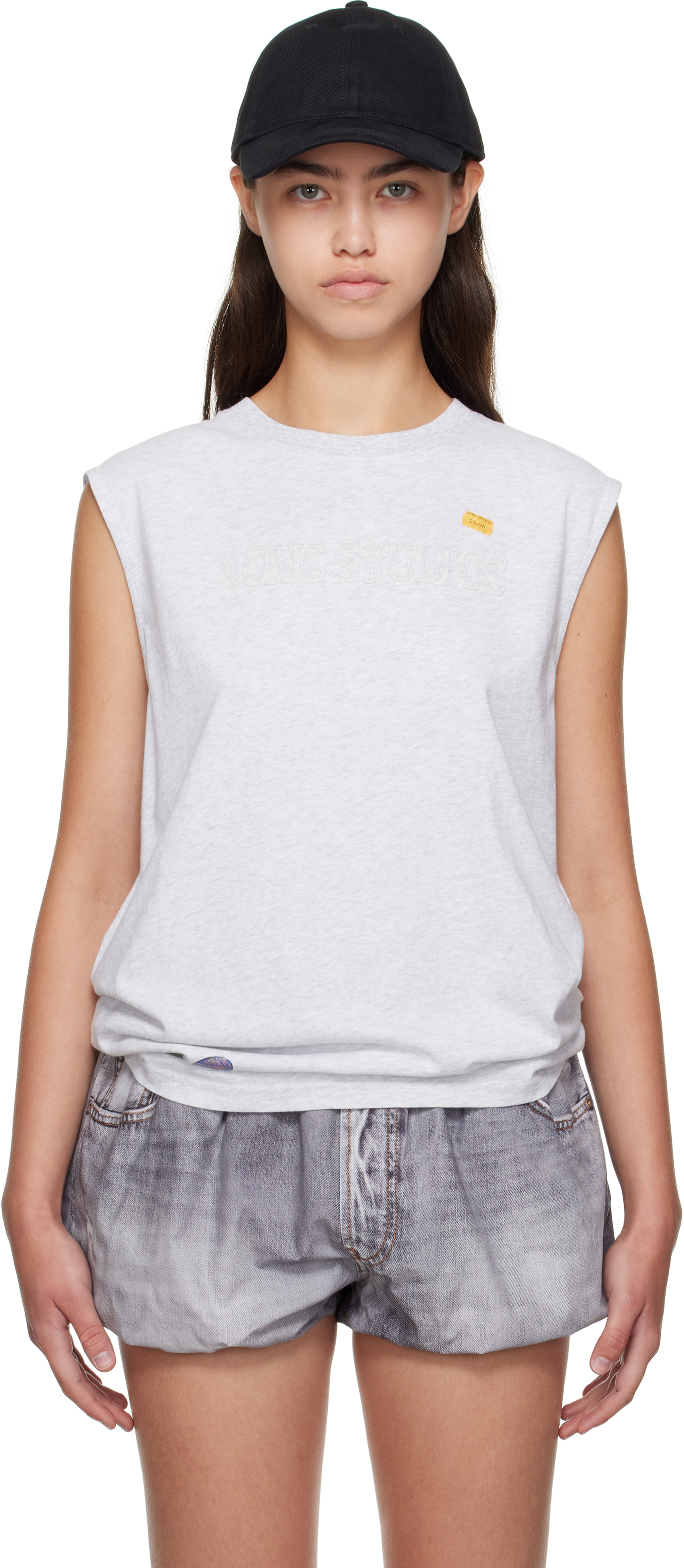 【Acne Studios】フェイスコットンブレンドジャージートップ Acne Studios - スーパーバギーフィットジーンズ - 2023F