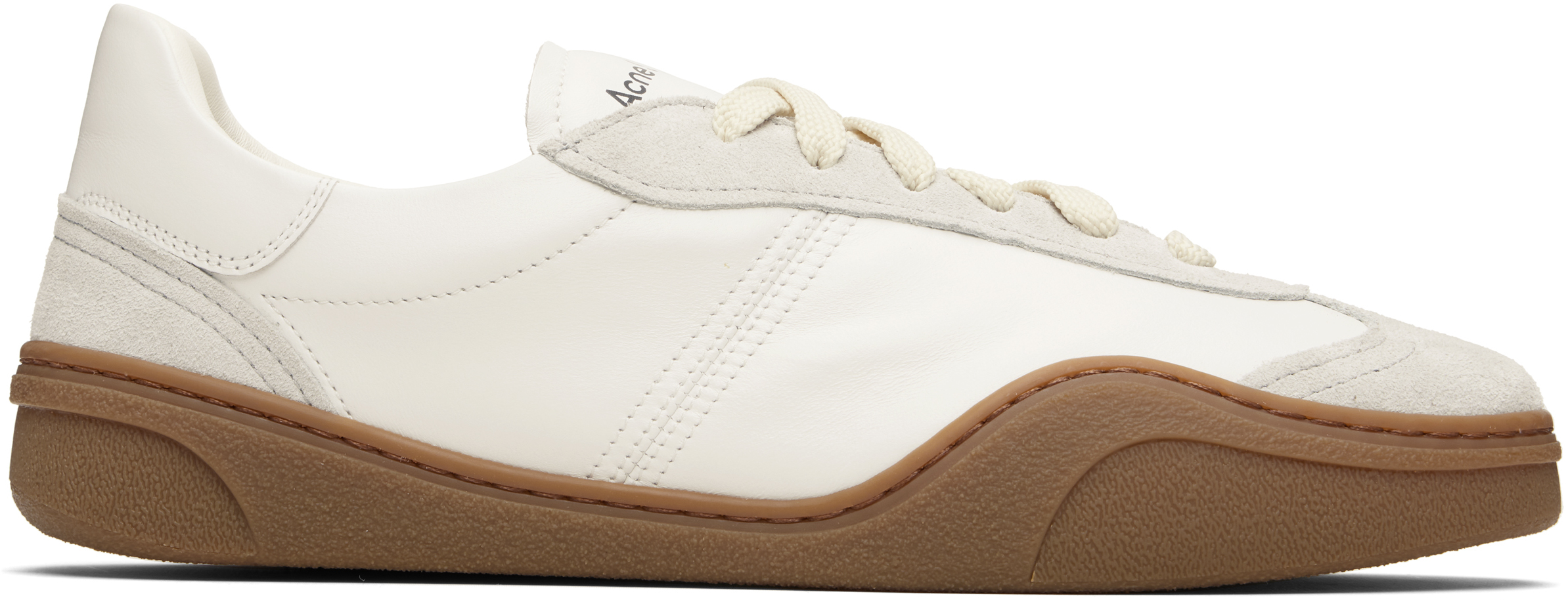 Acne Studios White Lace-up Sneakers In White