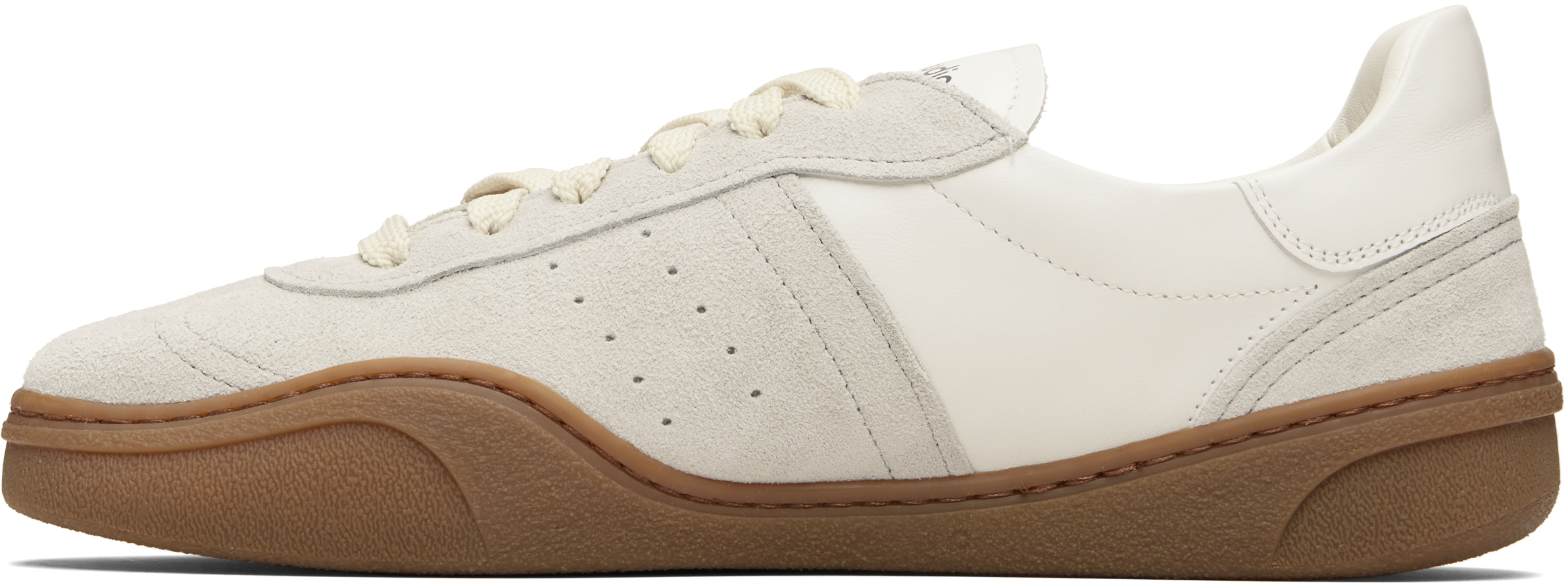 Acne Studios White Lace-up Sneakers In White