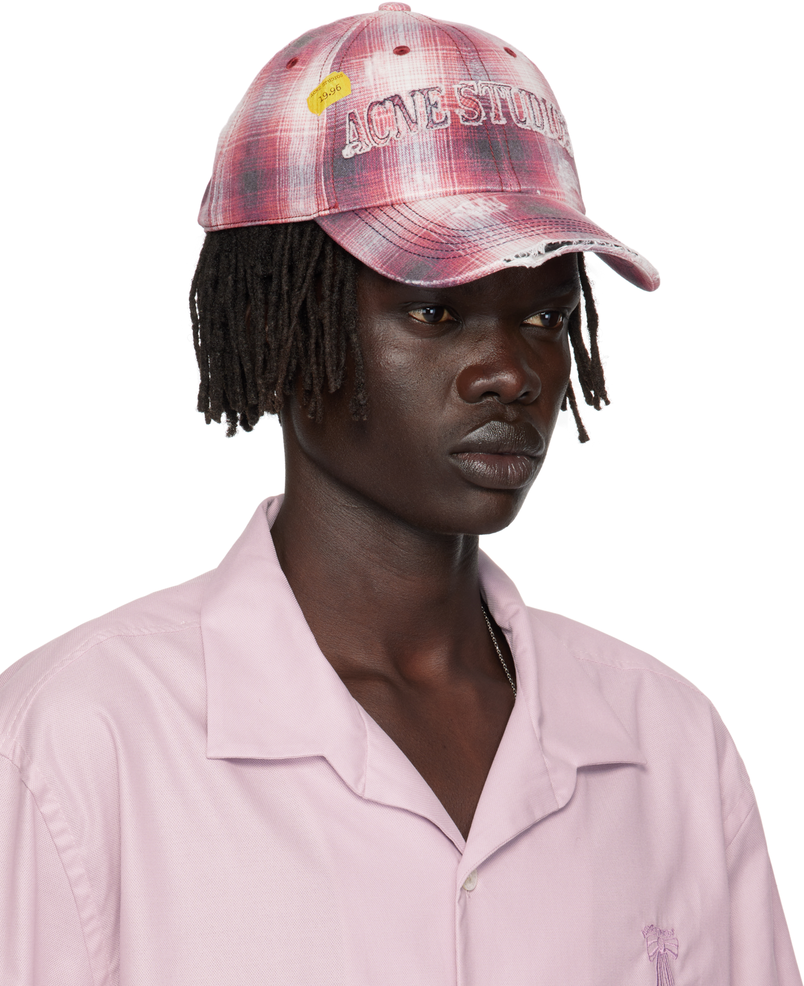 Acne Studios Pink Distressed Cap