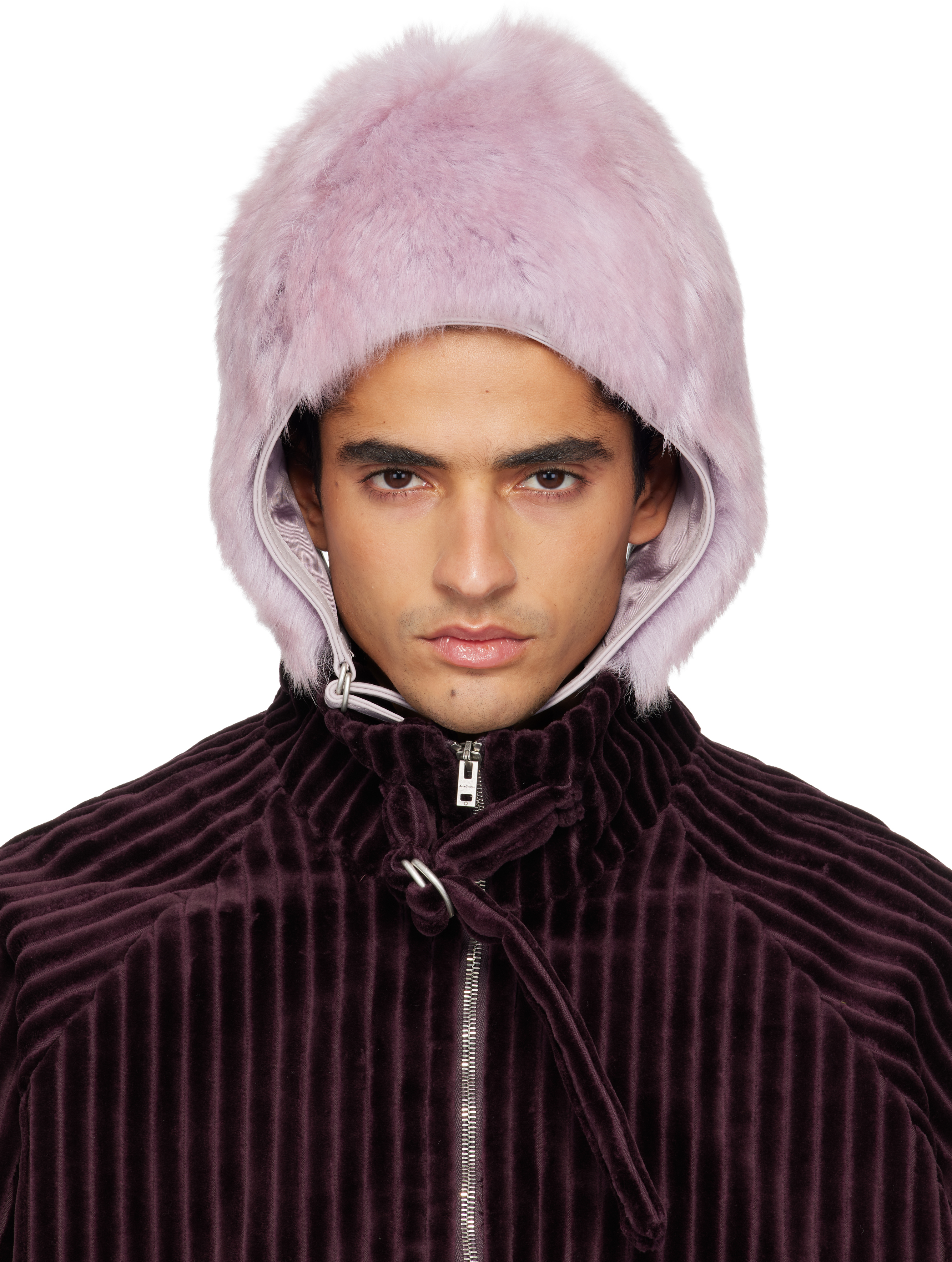 Acne Studios ニット帽 ピンクxブラウン　完売品 3年保証』 Acne ピンクxブラウン 完売品 ニット帽 Studios Acne