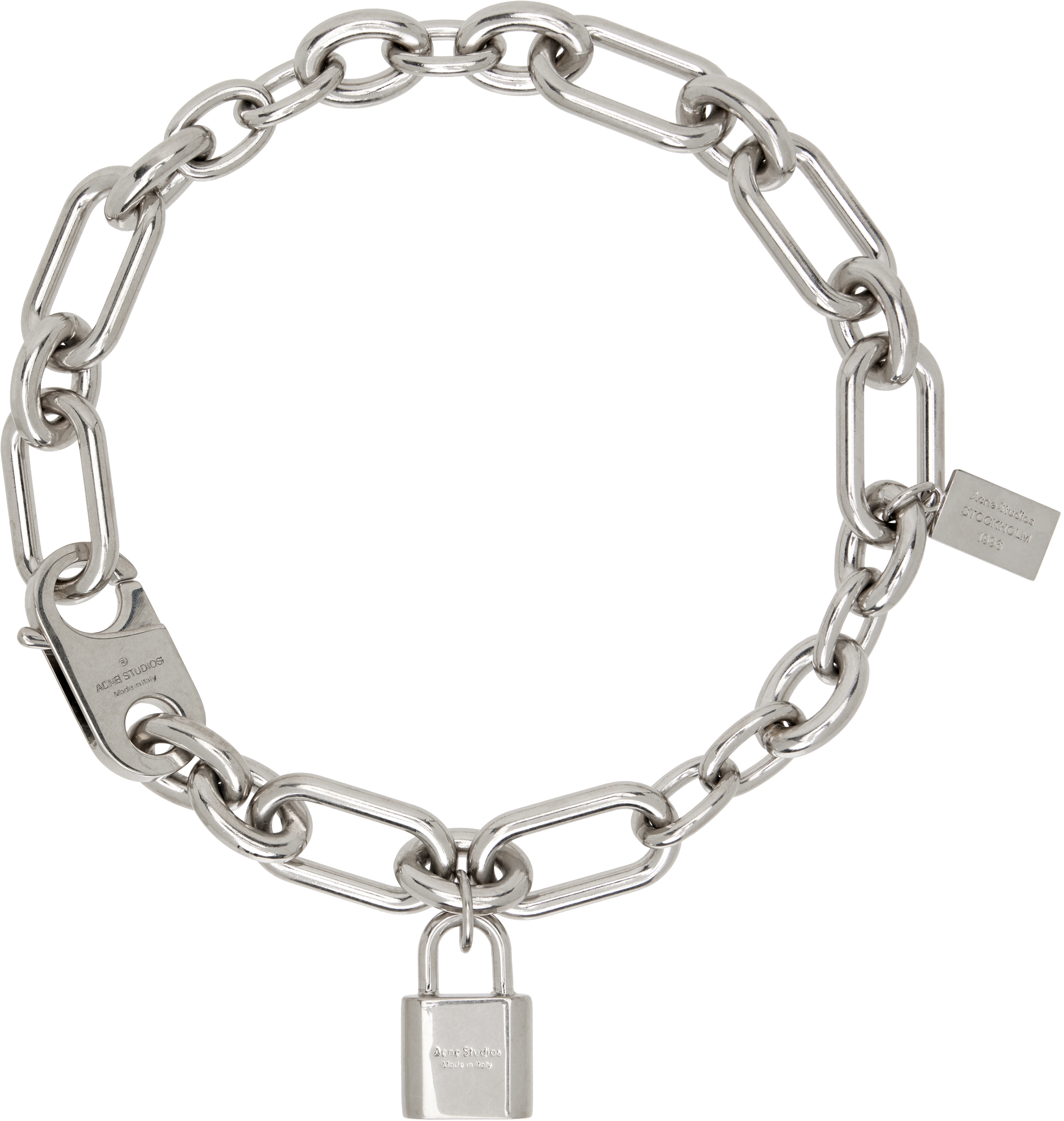 Acne Studios: Padlock Chain Necklace | SSENSE