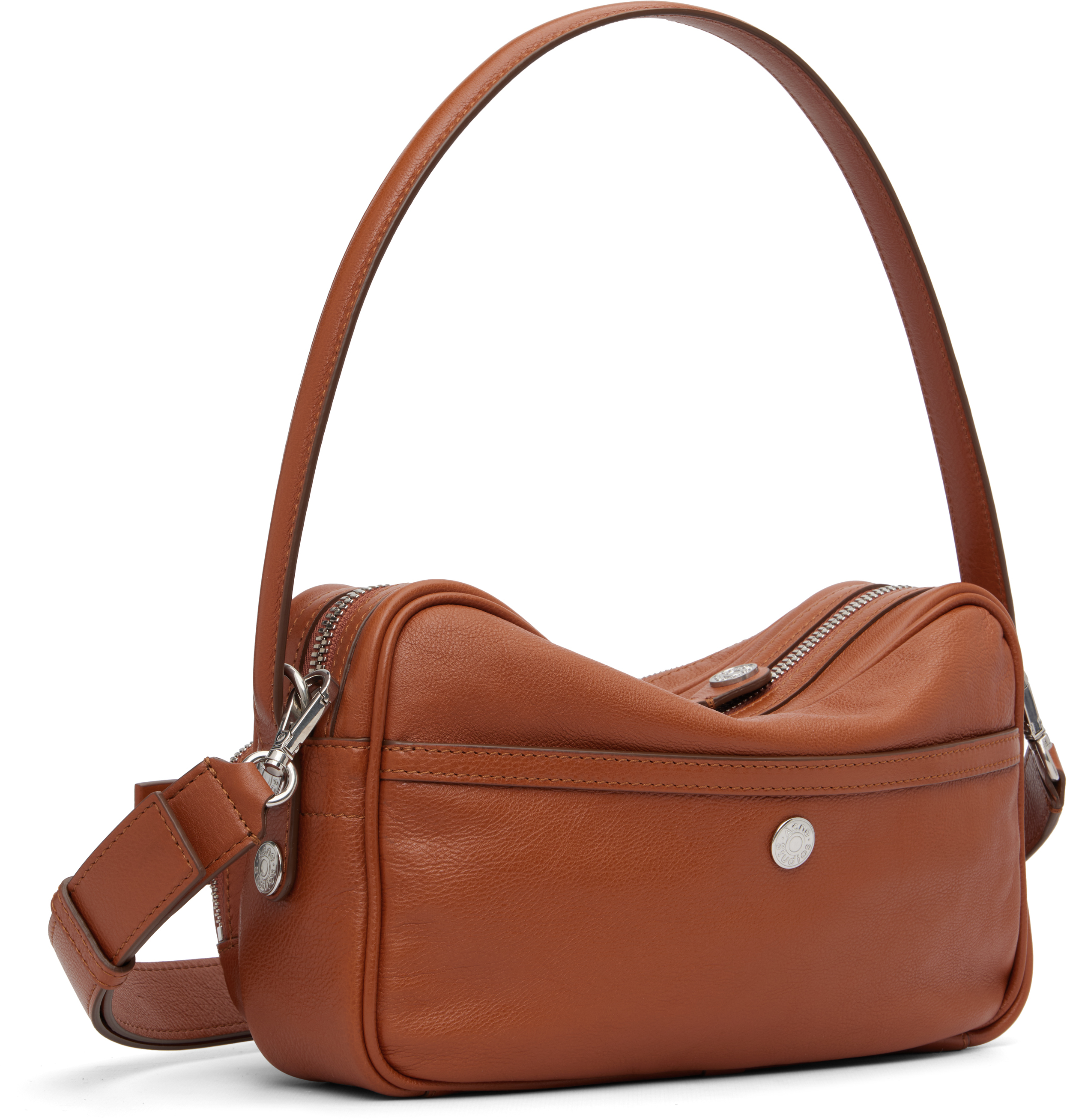 Acne Studios Tan Camero Party Shoulder Bag In Brown