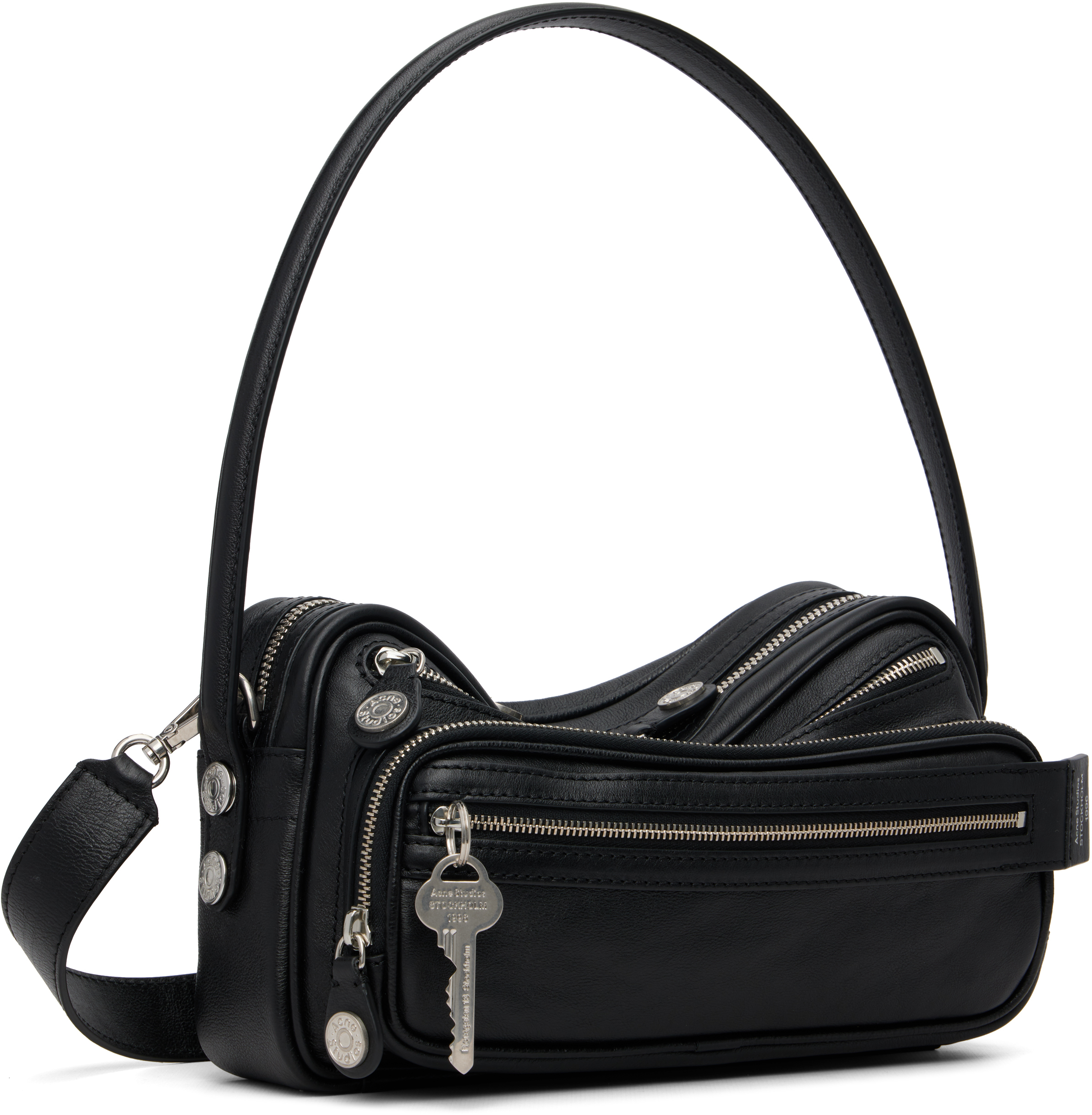 Acne Studios Black Camero Party Shoulder Bag In Black