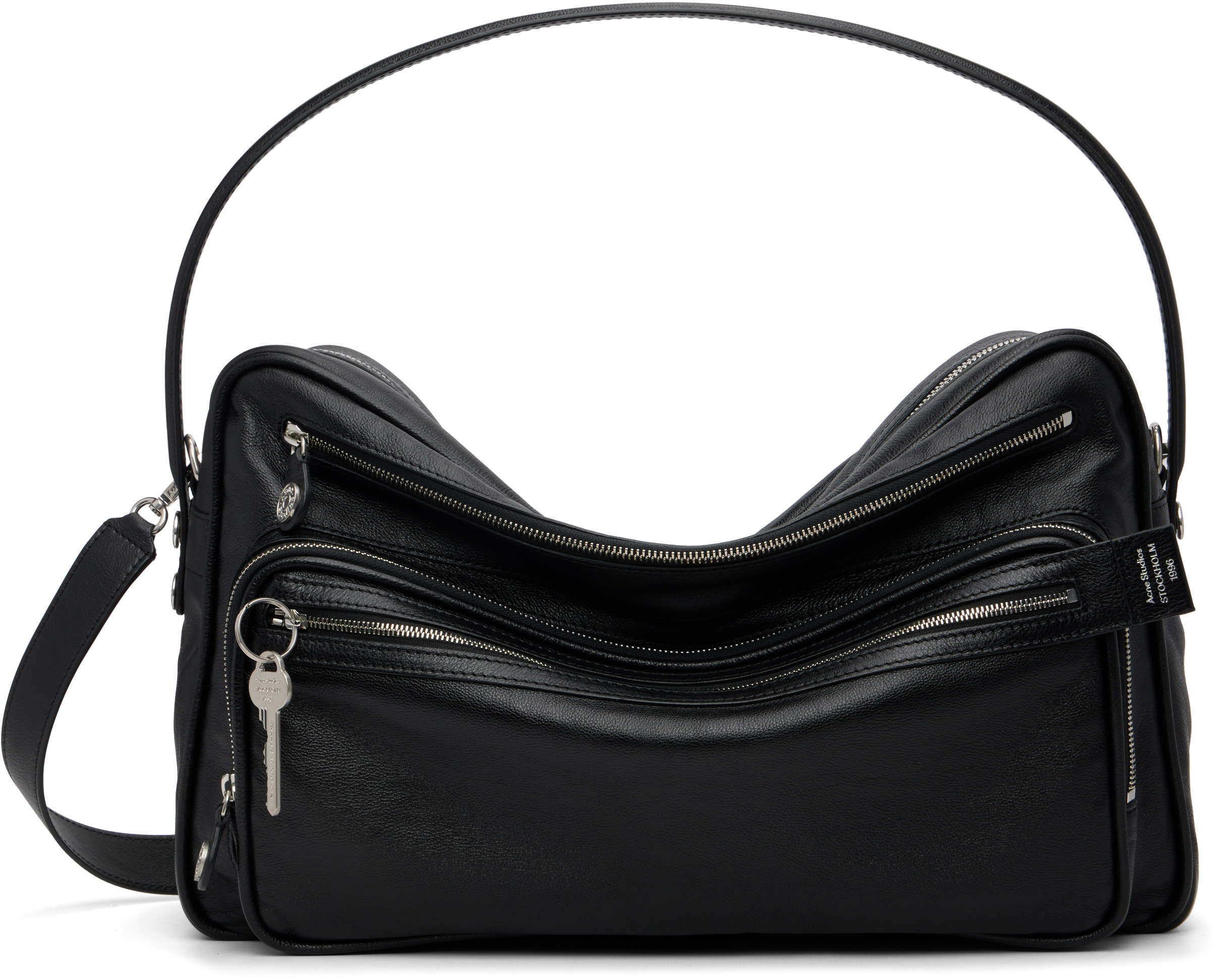 Acne Studios Black Camero Camera Shoulder Bag In Black