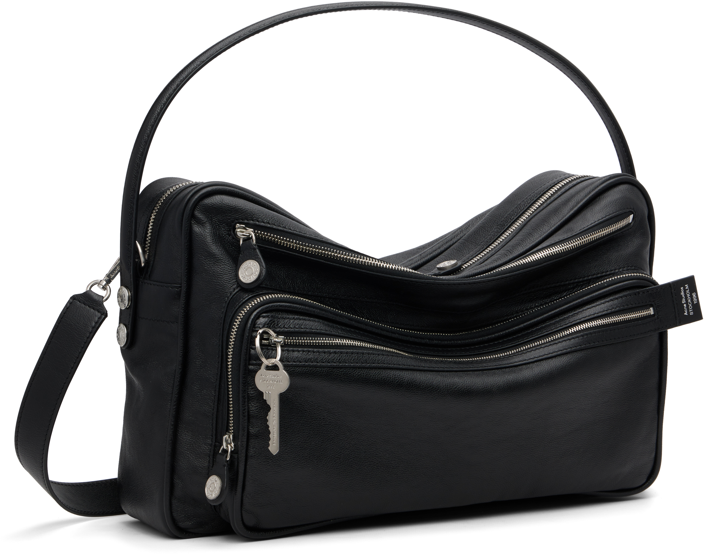 Acne Studios Black Camero Camera Shoulder Bag In Black