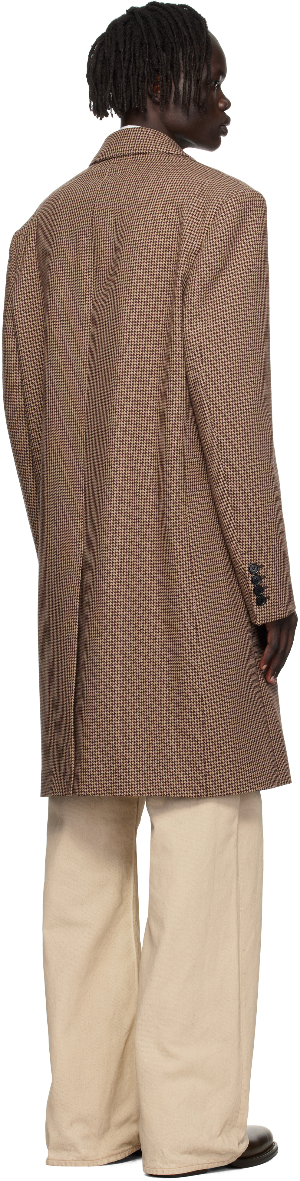 Acne Studios Brown Wool Coat In Brown