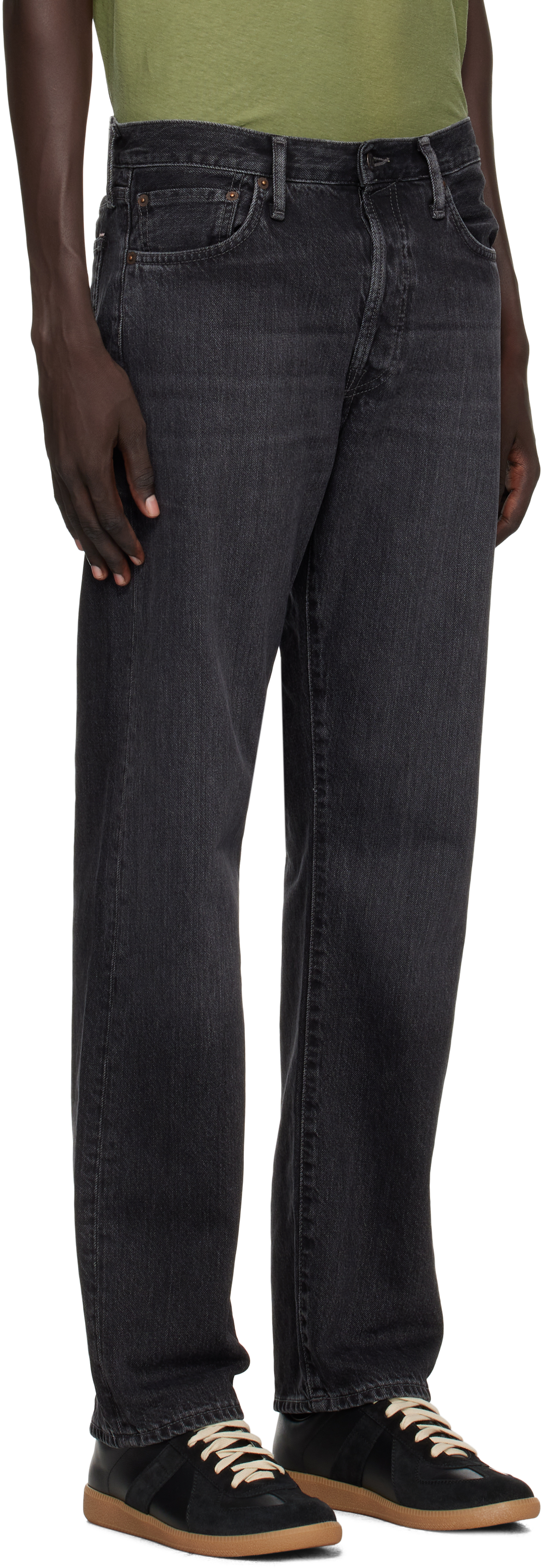 Acne Studios Black Loose Fit 1999 Jeans In Black