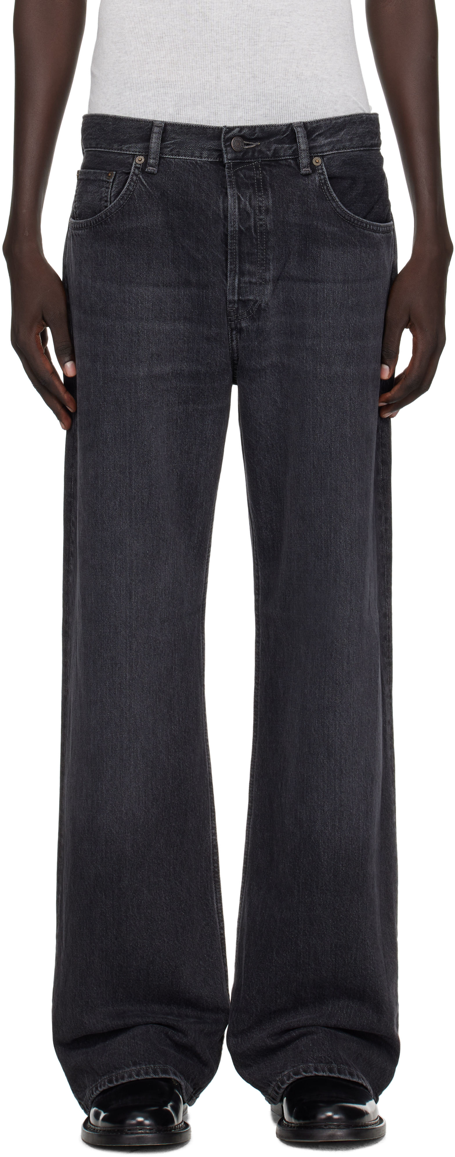 Acne Studios Black Regular Fit 2021m Jeans In Black