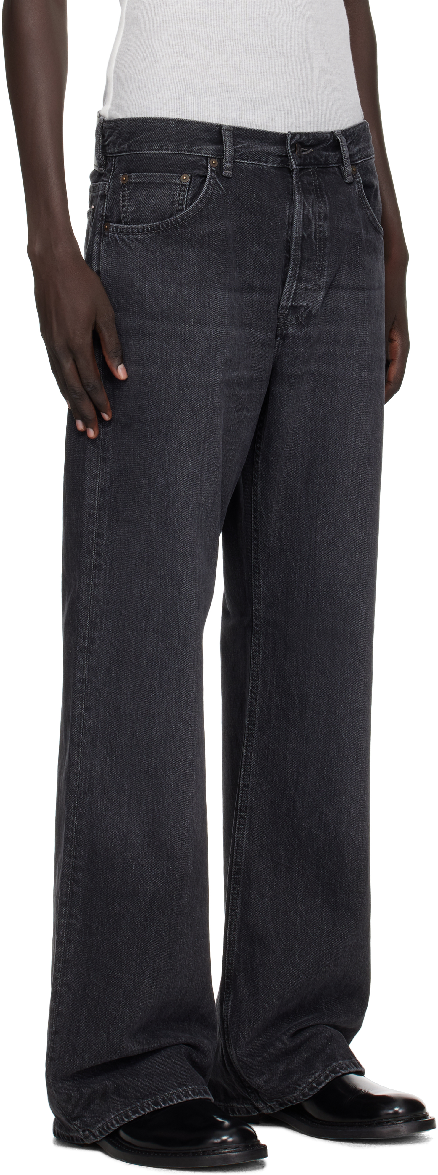 Acne Studios Black Regular Fit 2021m Jeans In Black