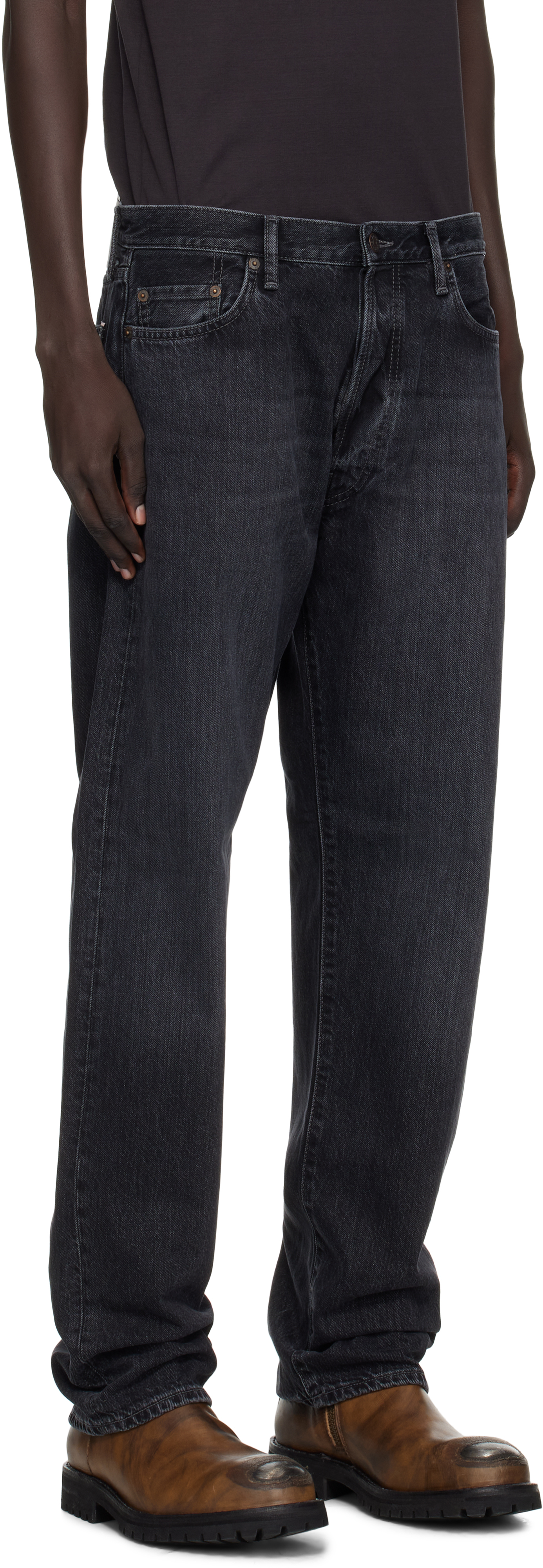 Acne Studios Black Loose Fit 1999 Jeans In Black