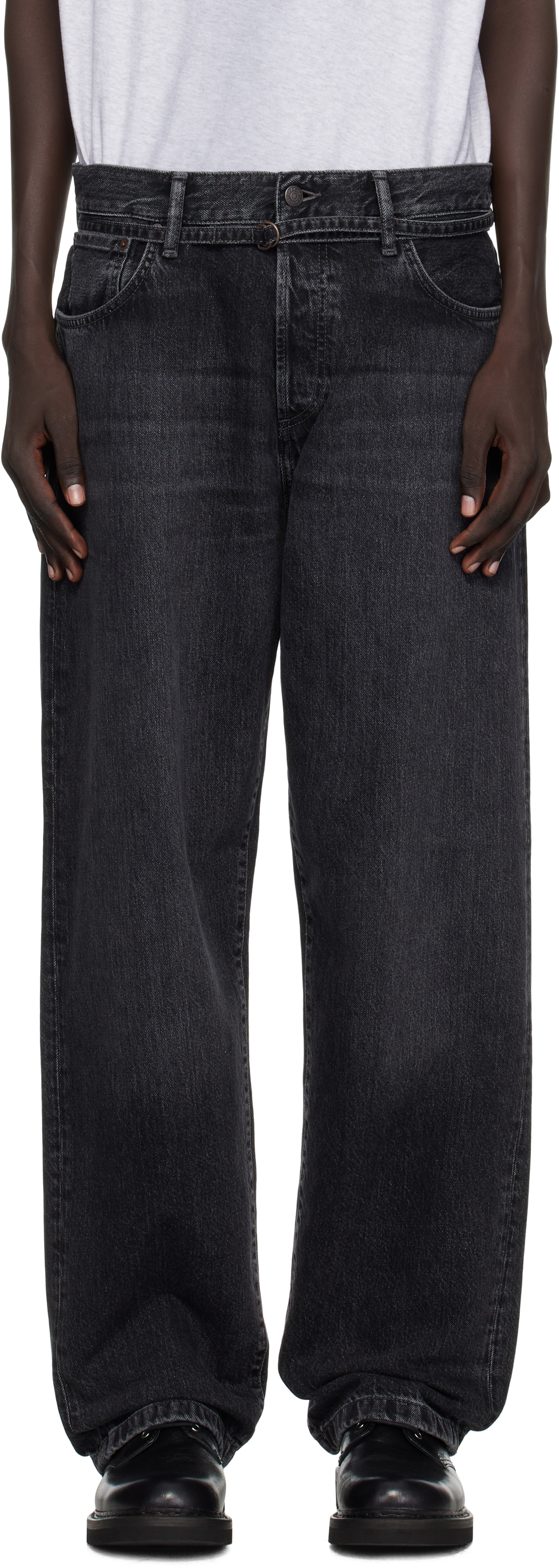 Acne Studios Black Loose Fit 1991 Toj Jeans from SSENSE GLOBAL