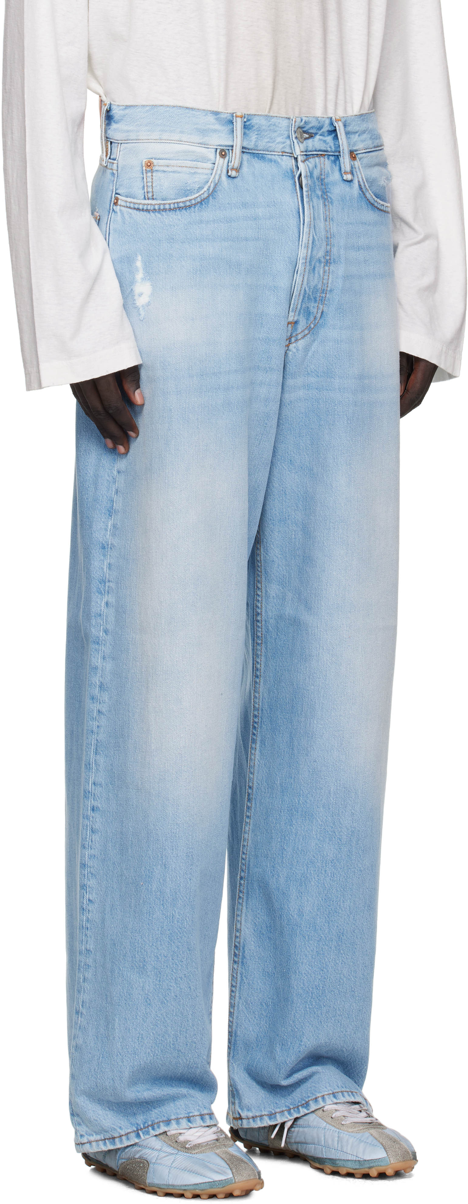 Acne Studios Blue Regular Fit 2021m Jeans In Blue