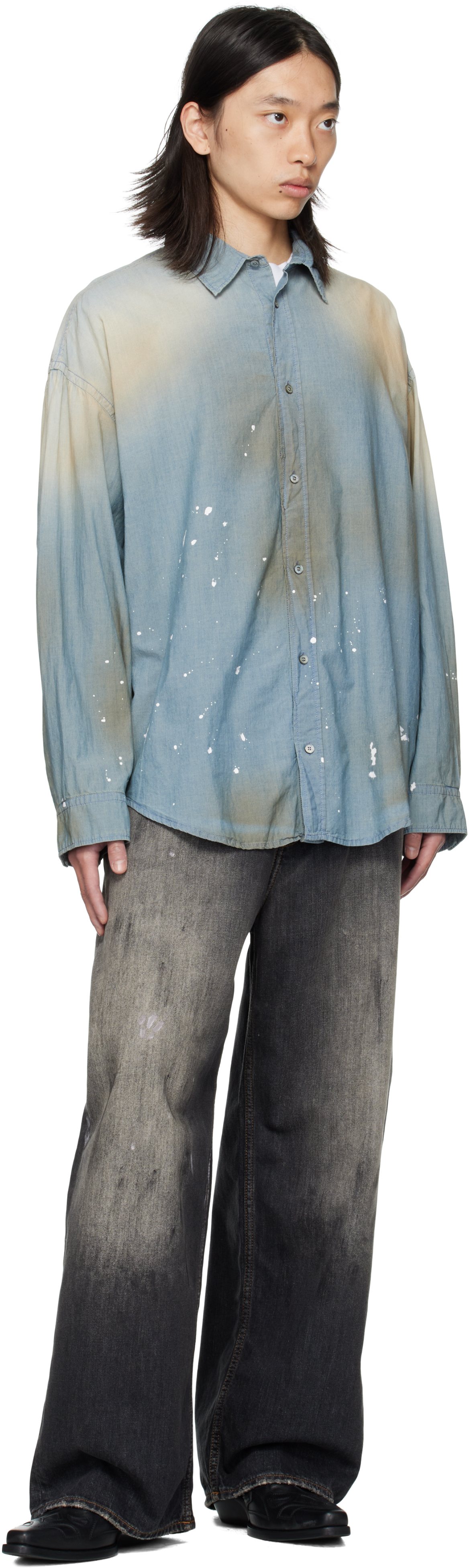 Acne Studios Gray Loose Fit 2023 Jeans In Black
