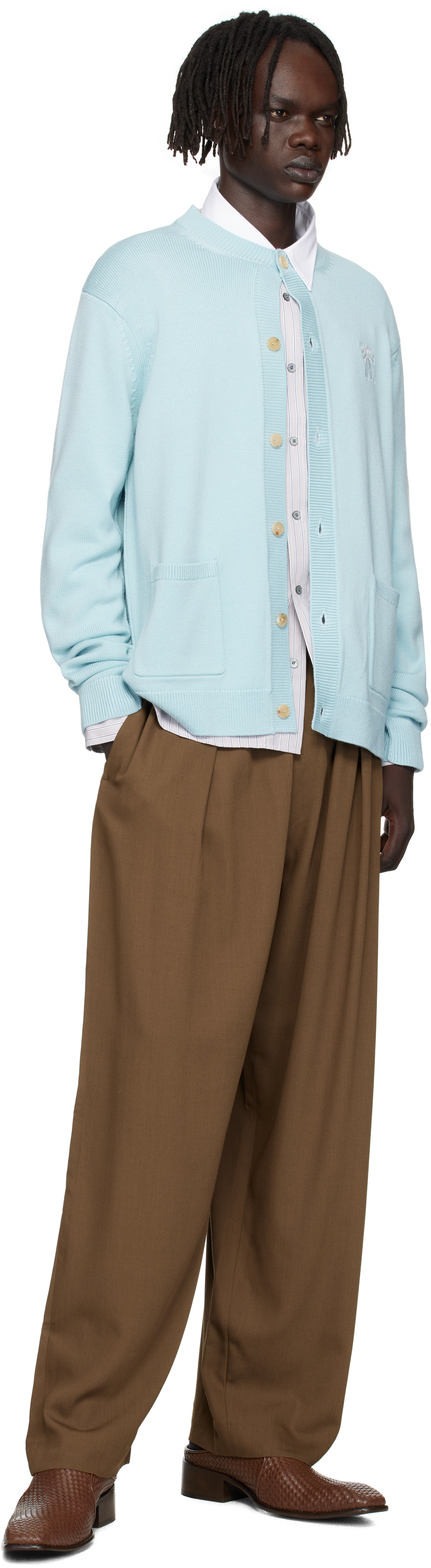 Acne Studios Brown Wool Trousers In Brown