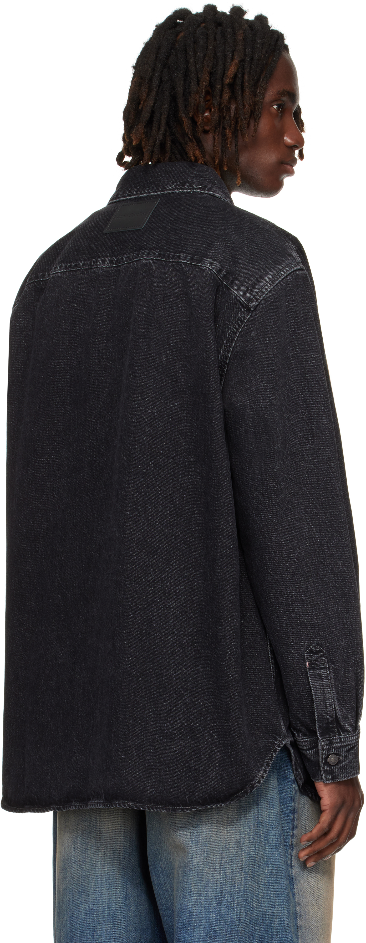 Acne Studios Long-sleeve Denim Shirt In Black