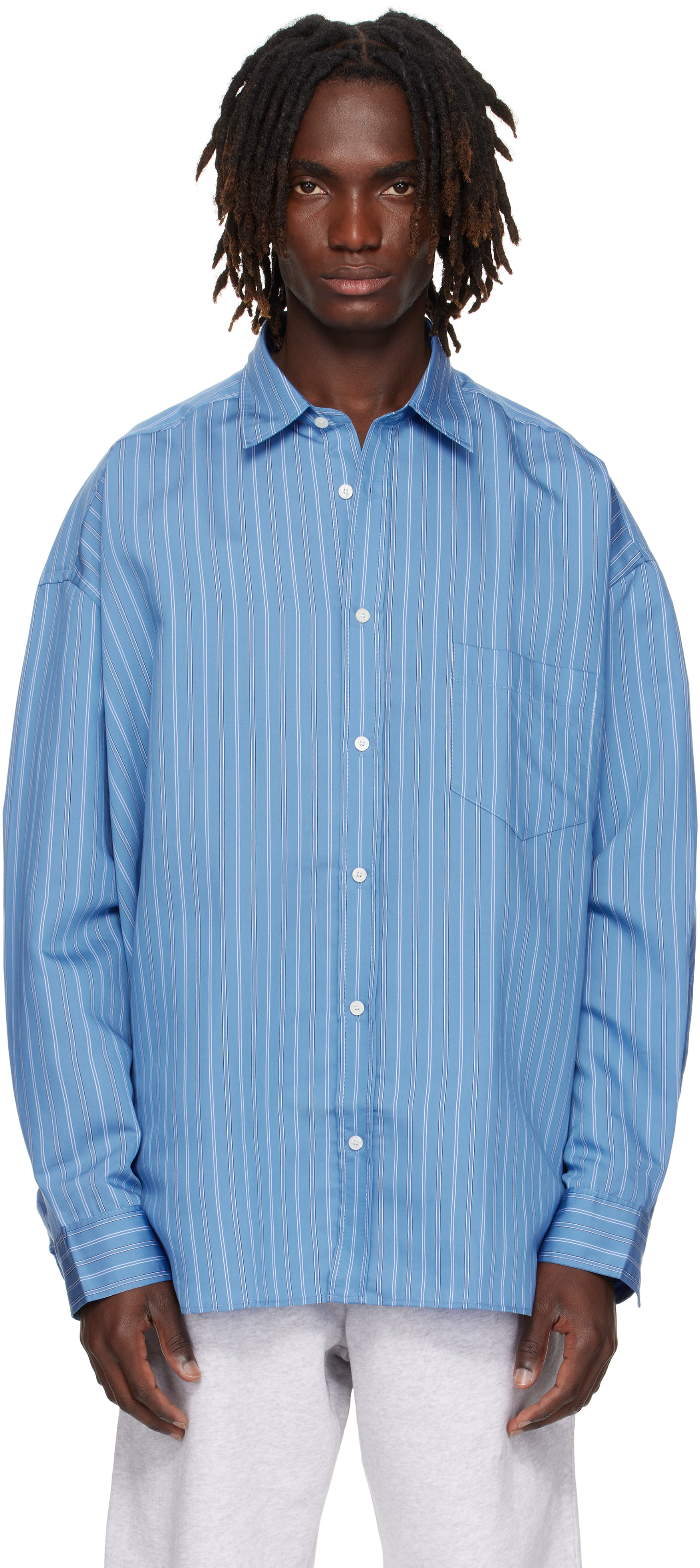 Blue Button-Up Shirt