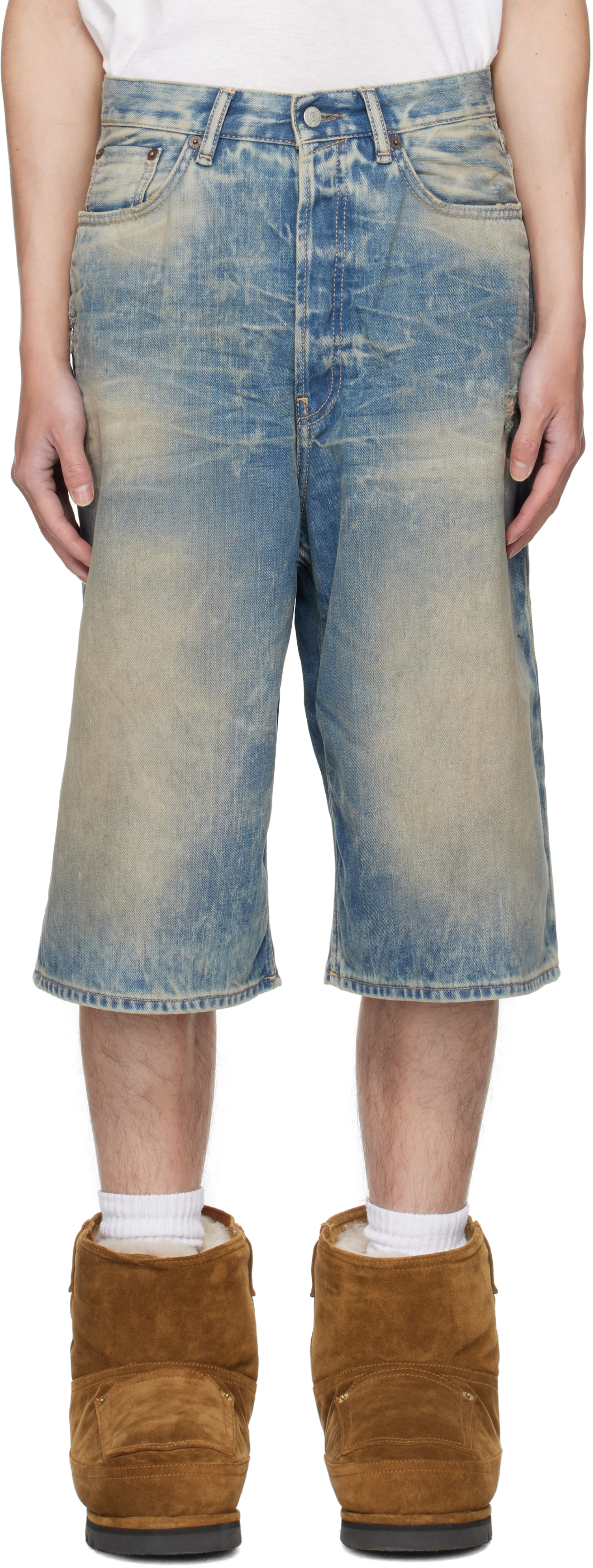 Acne Studios アクネストゥディオス ネイビーワイドショーツ48