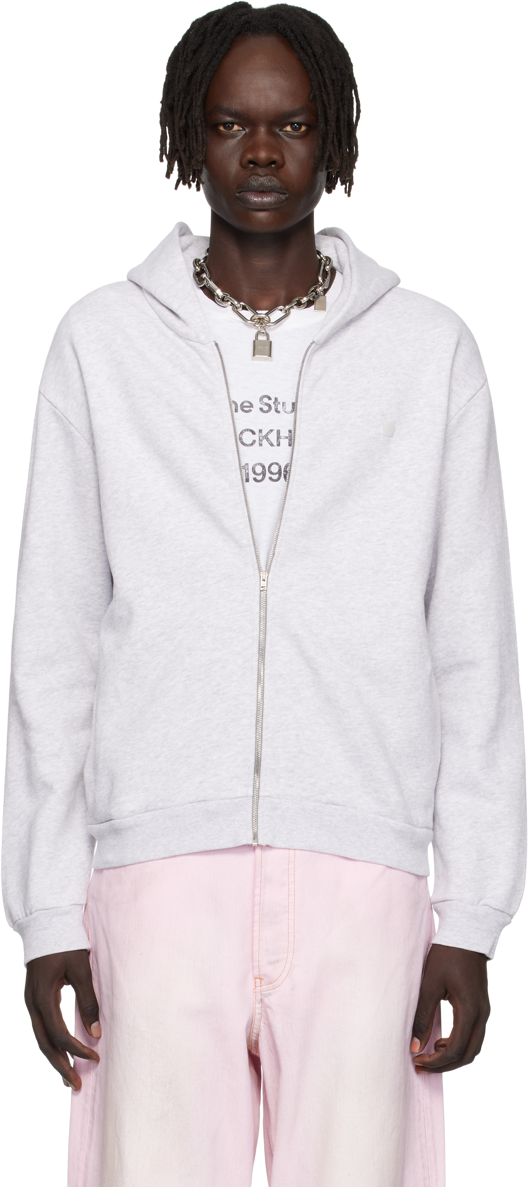 Acne Studios グレー フルジップパーカー　S Acne Studiosのグレー ジップフーディがセール中