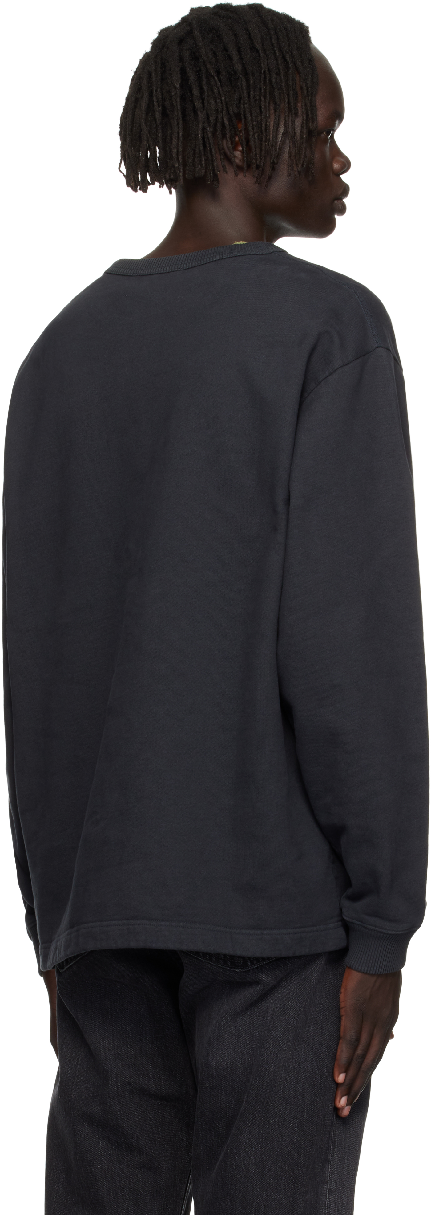 Acne Studios Stamp Logo Crewneck Sweatshirt In Black