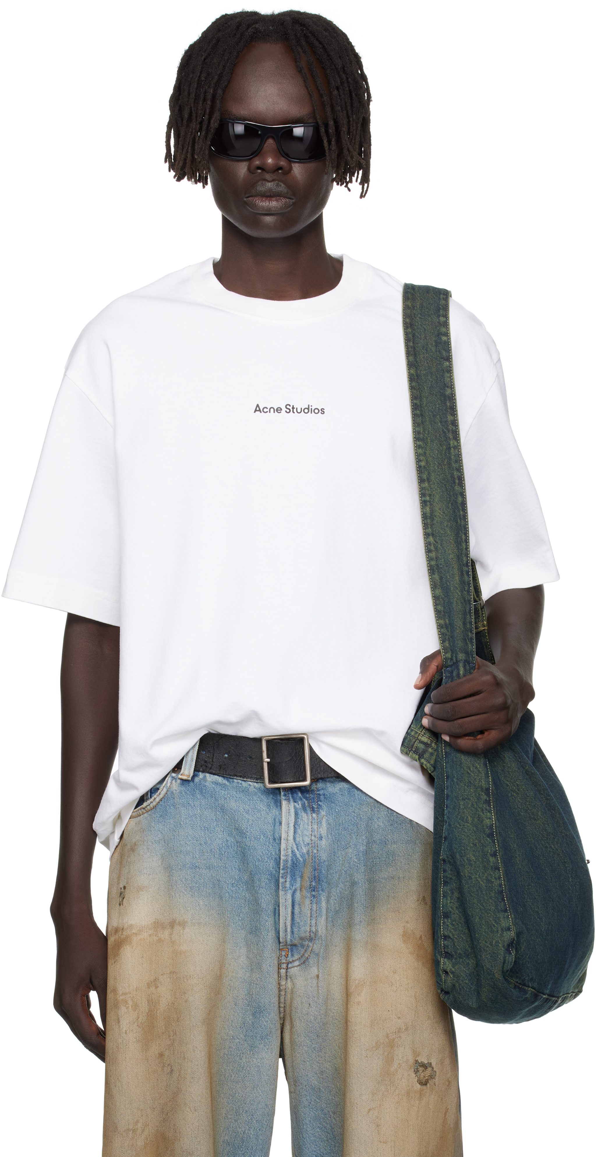 Acne Studios Exford U Logo-print Organic Cotton-jersey T-shirt In White