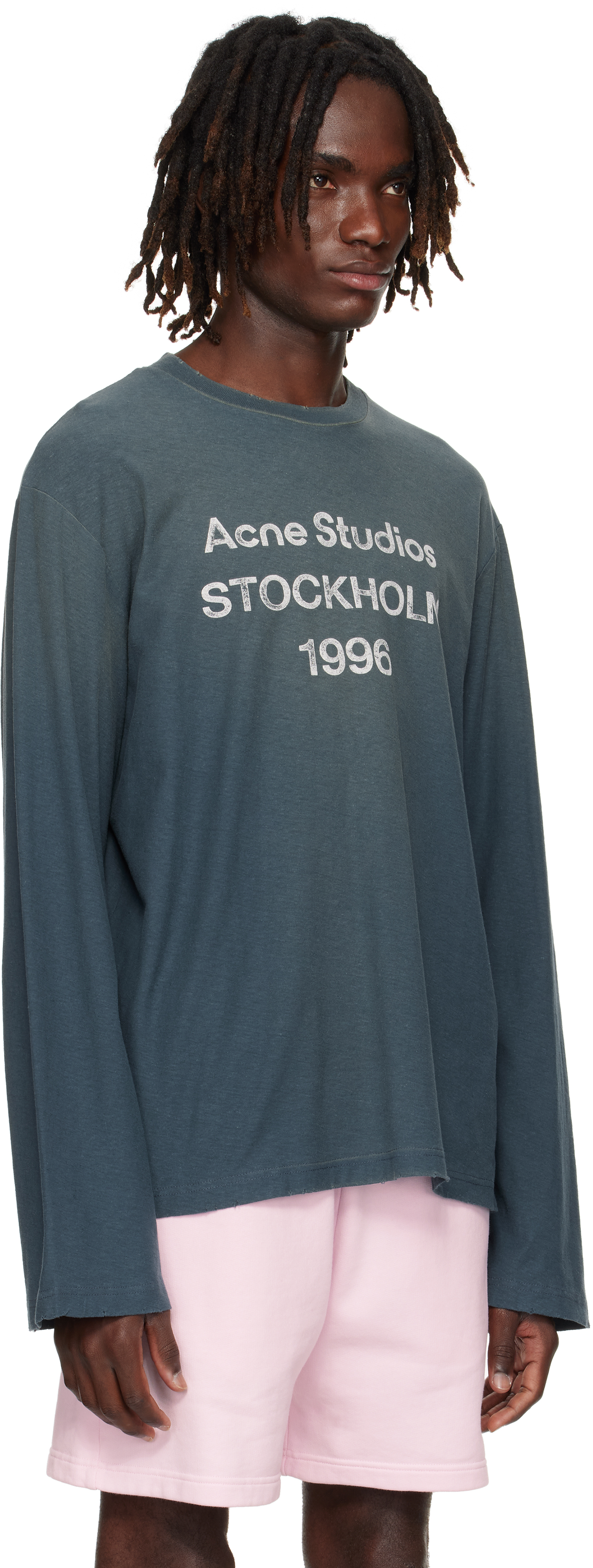 Acne Studios Edden 1996 Long Sleeve T-shirt In Green