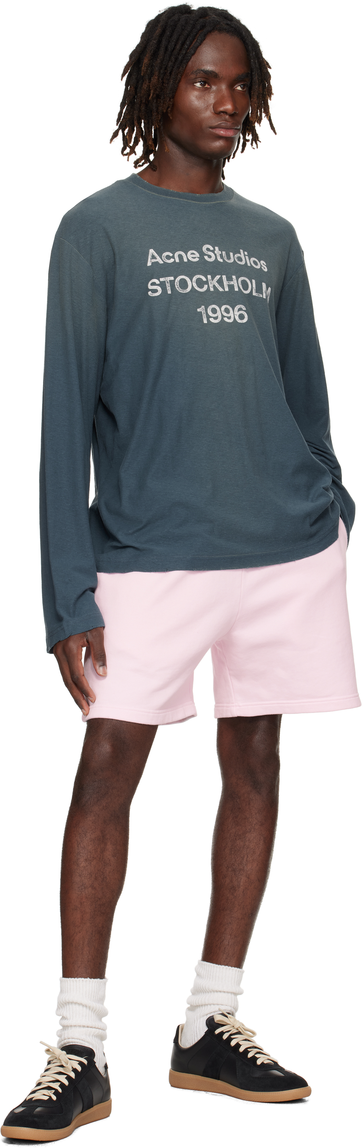 Acne Studios Edden 1996 Long Sleeve T-shirt In Green