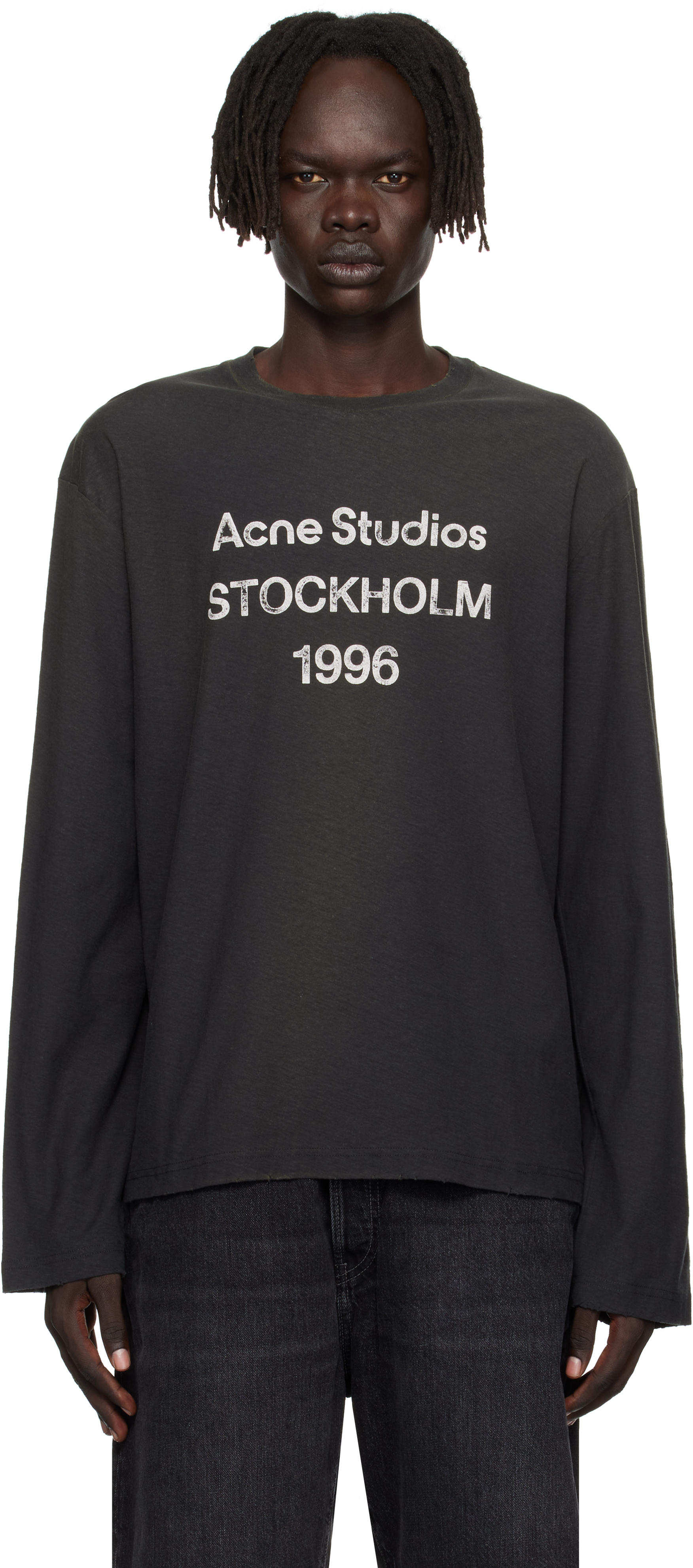 Acne Studios Long-sleeved T-shirt In Black