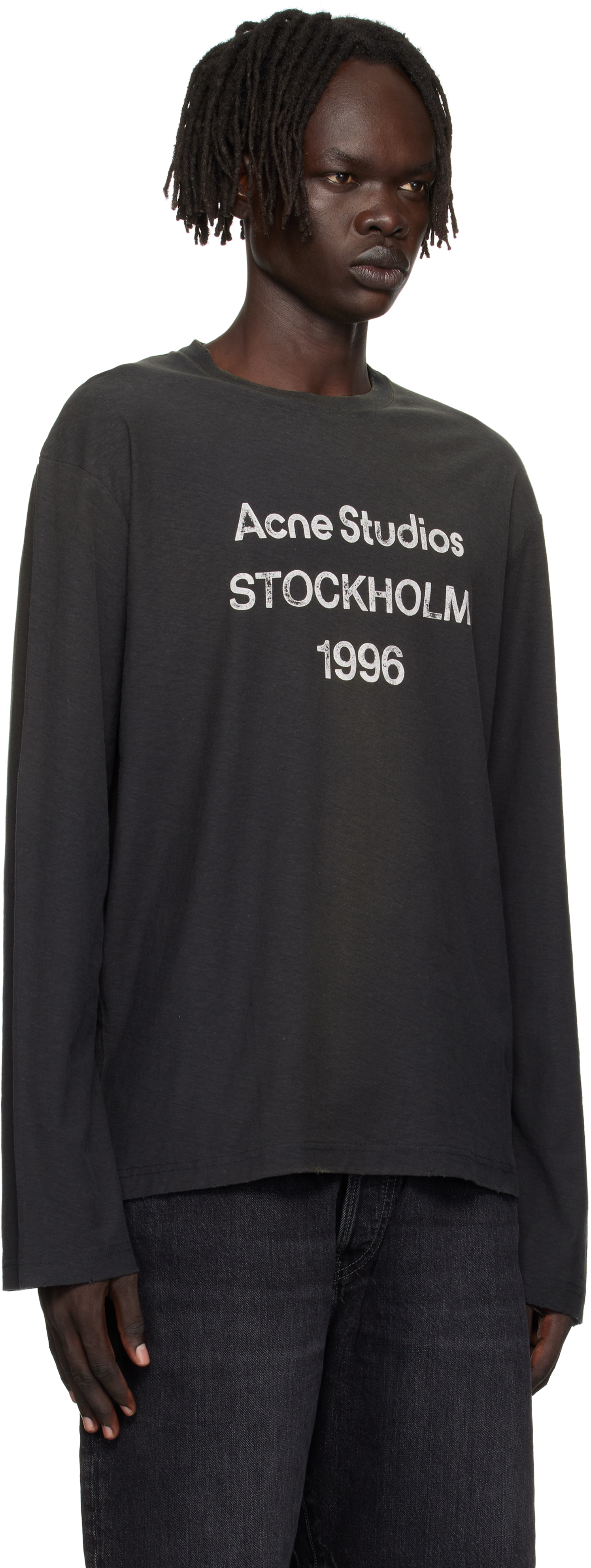 Acne Studios Long-sleeved T-shirt In Black