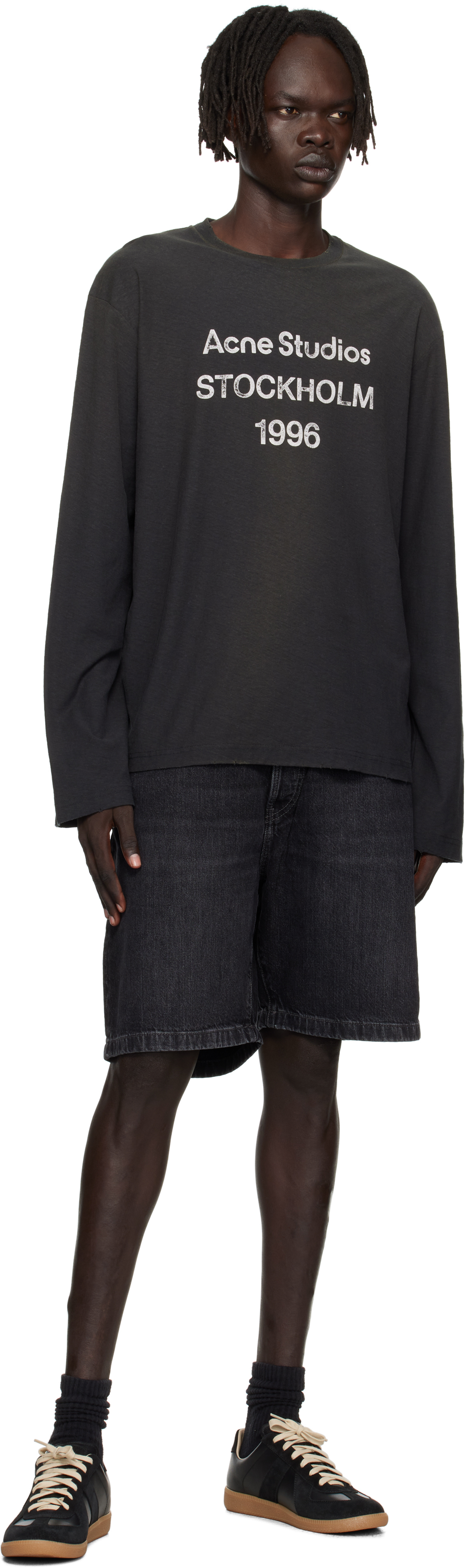 Acne Studios Long-sleeved T-shirt In Black