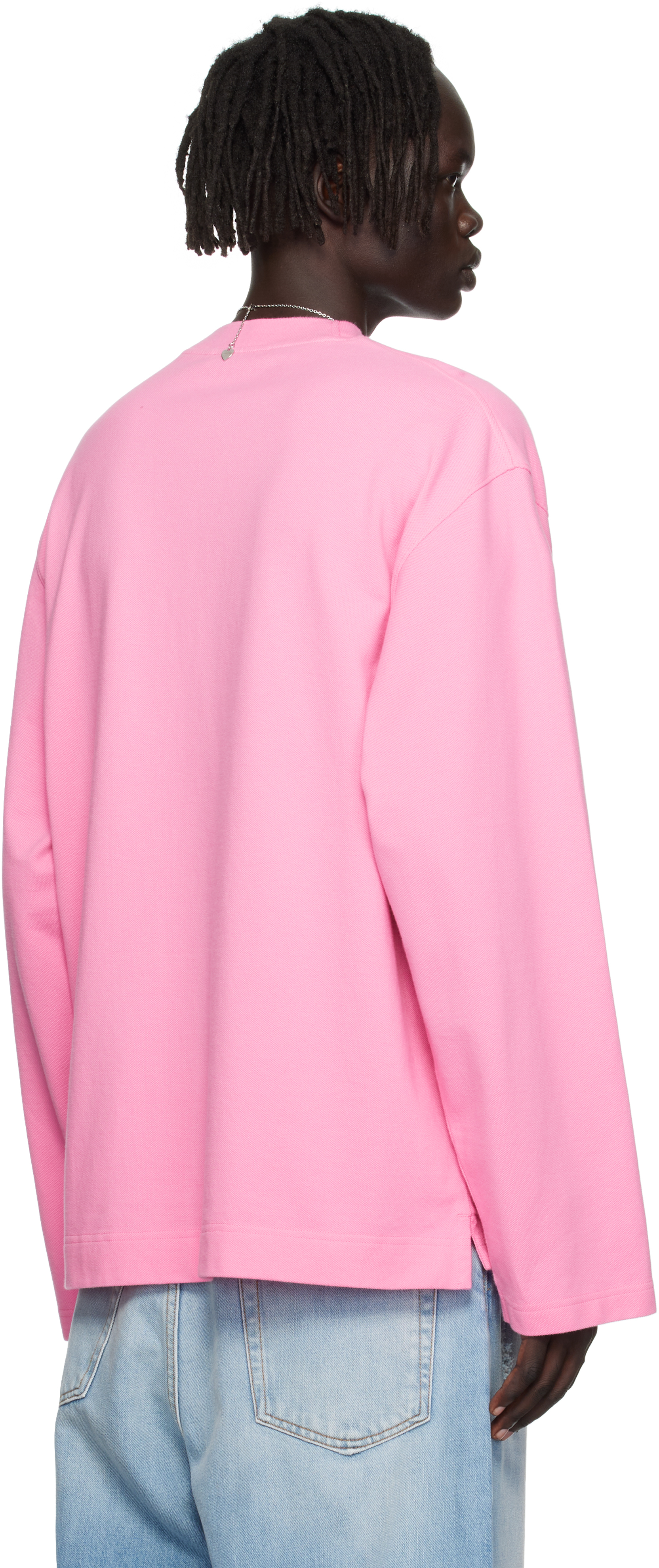 Acne Studios Logo Cotton Jersey T-shirt In Pink