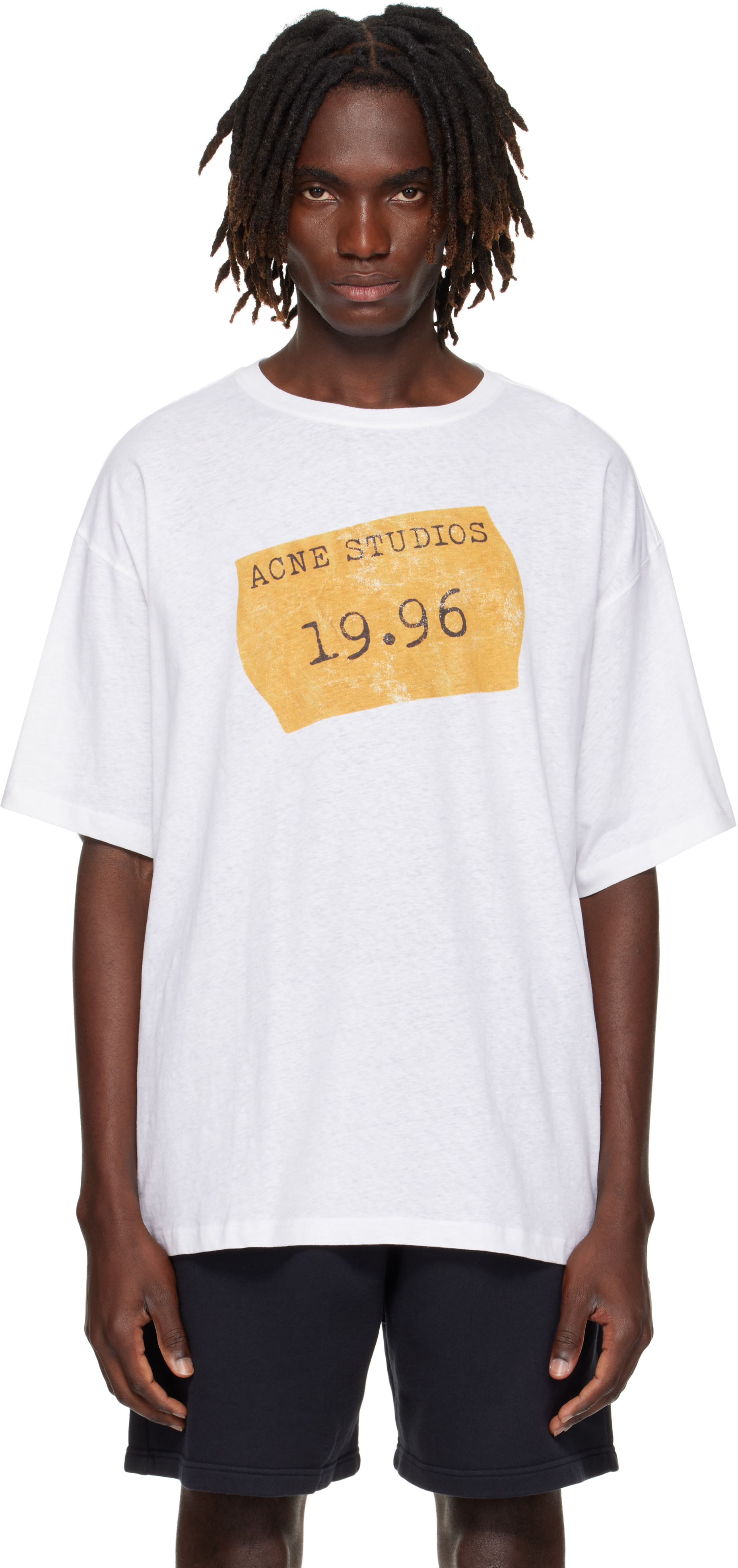トップス Acne Studios Logo T-shirt s Acne Studios - Logo t-shirt - Relaxed fit - Cotton candy pink
