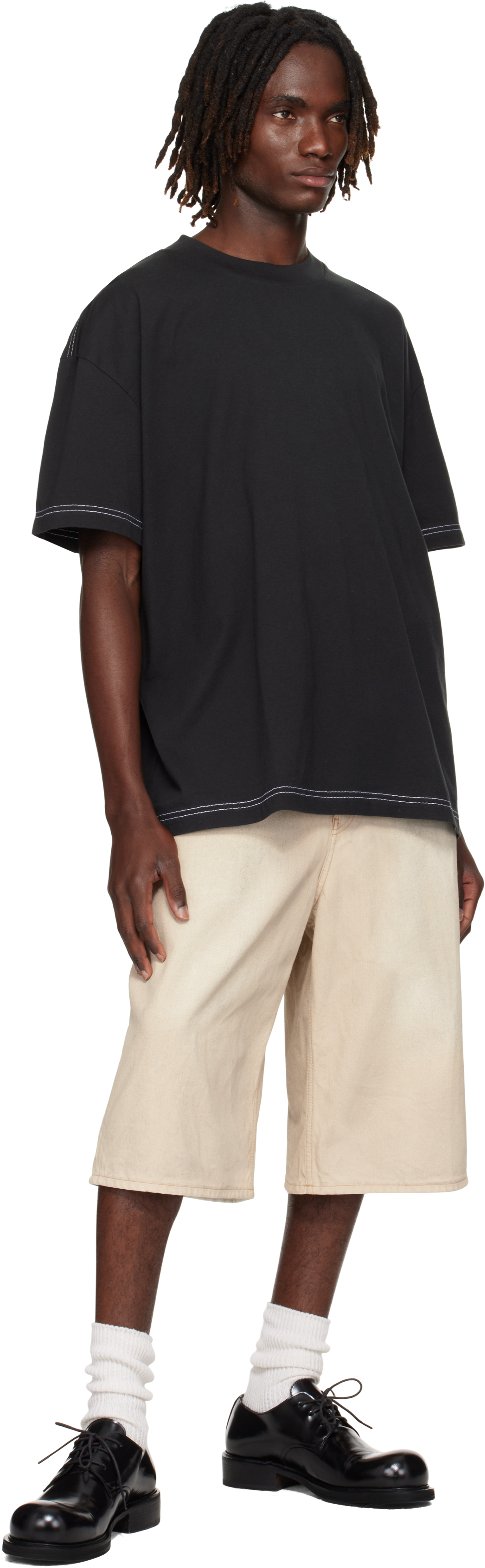Acne Studios Eresa U Autograph Logo Embroidered T-shirt In Black