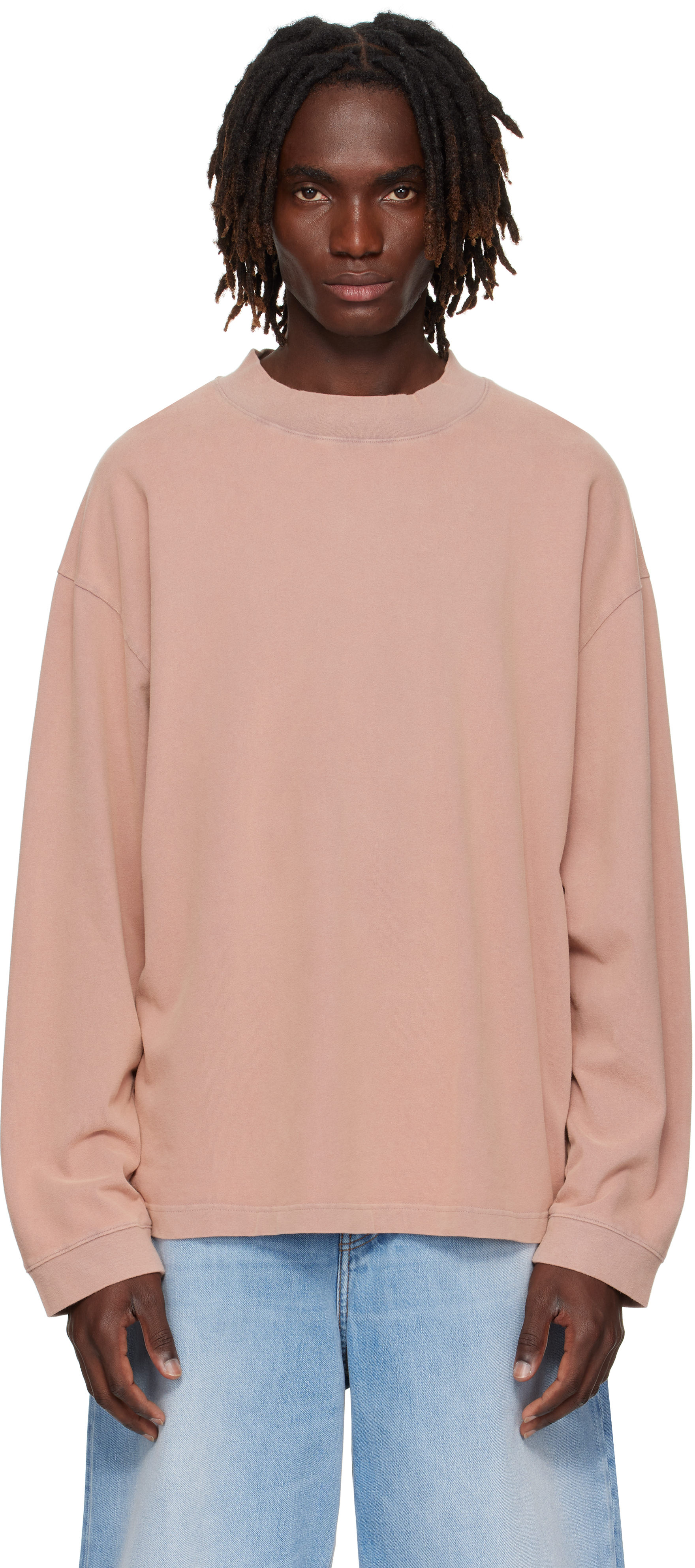 Acne Studiosのピンク クルーネックTシャツがセール中