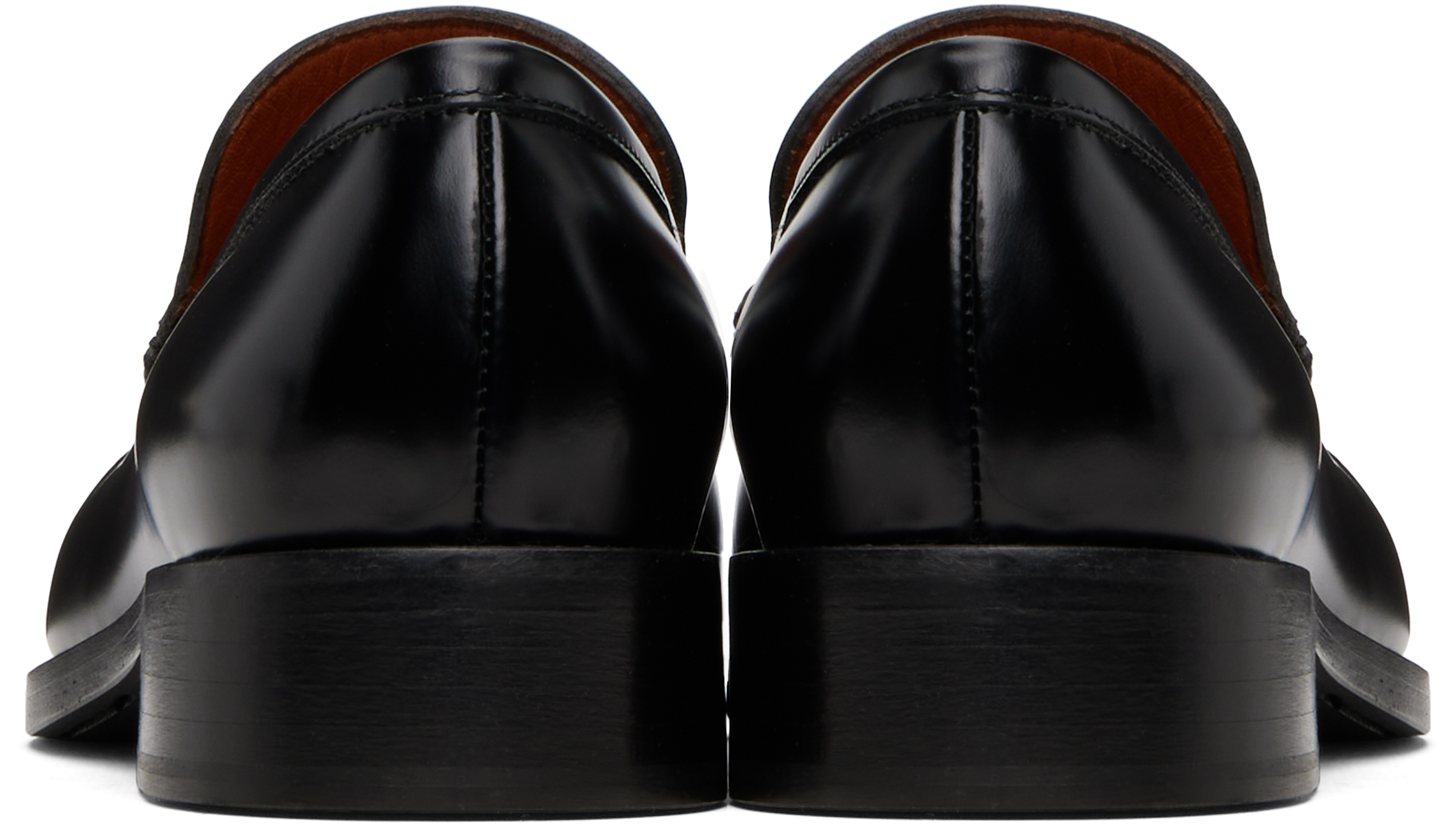 Acne Studios Black Leather Loafers In Black
