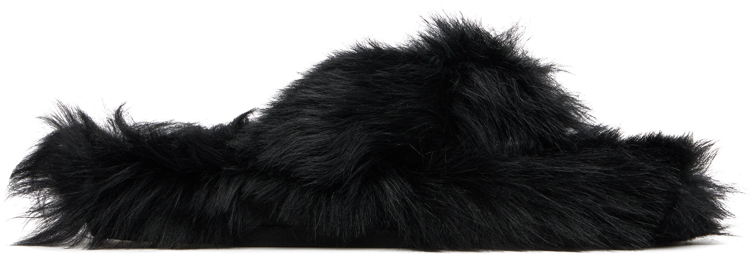 Acne Studios Black Shearling Sandals In Black