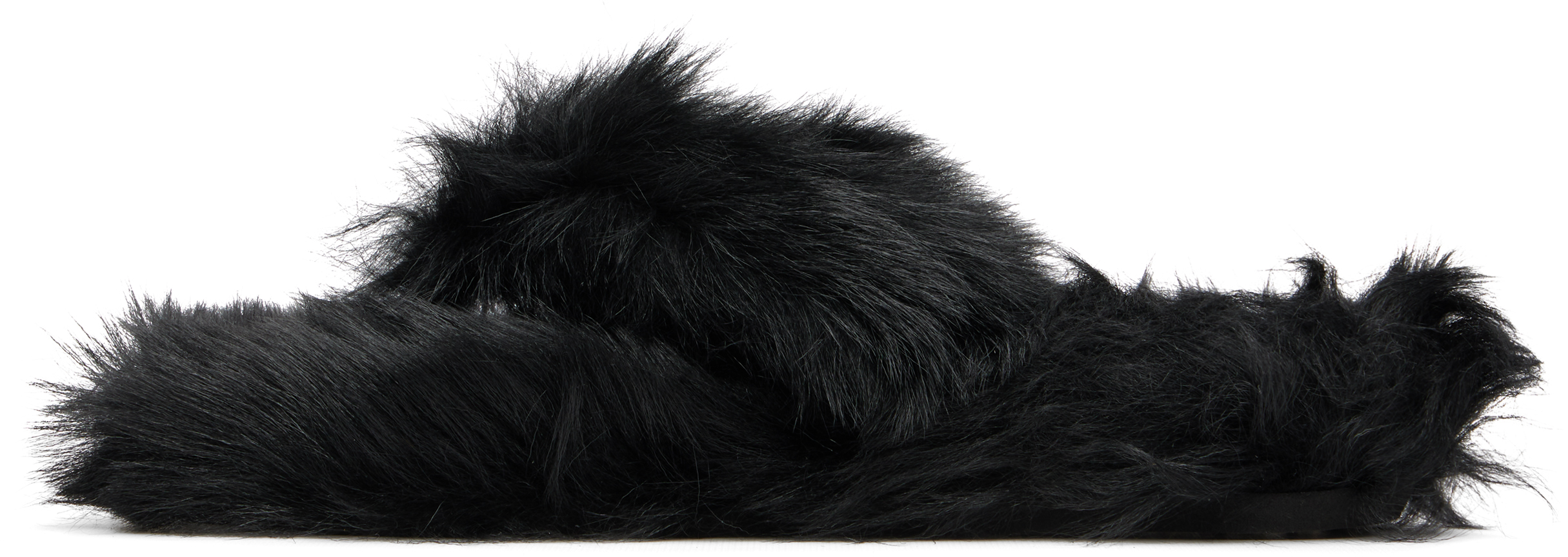 Acne Studios Black Shearling Sandals In Black