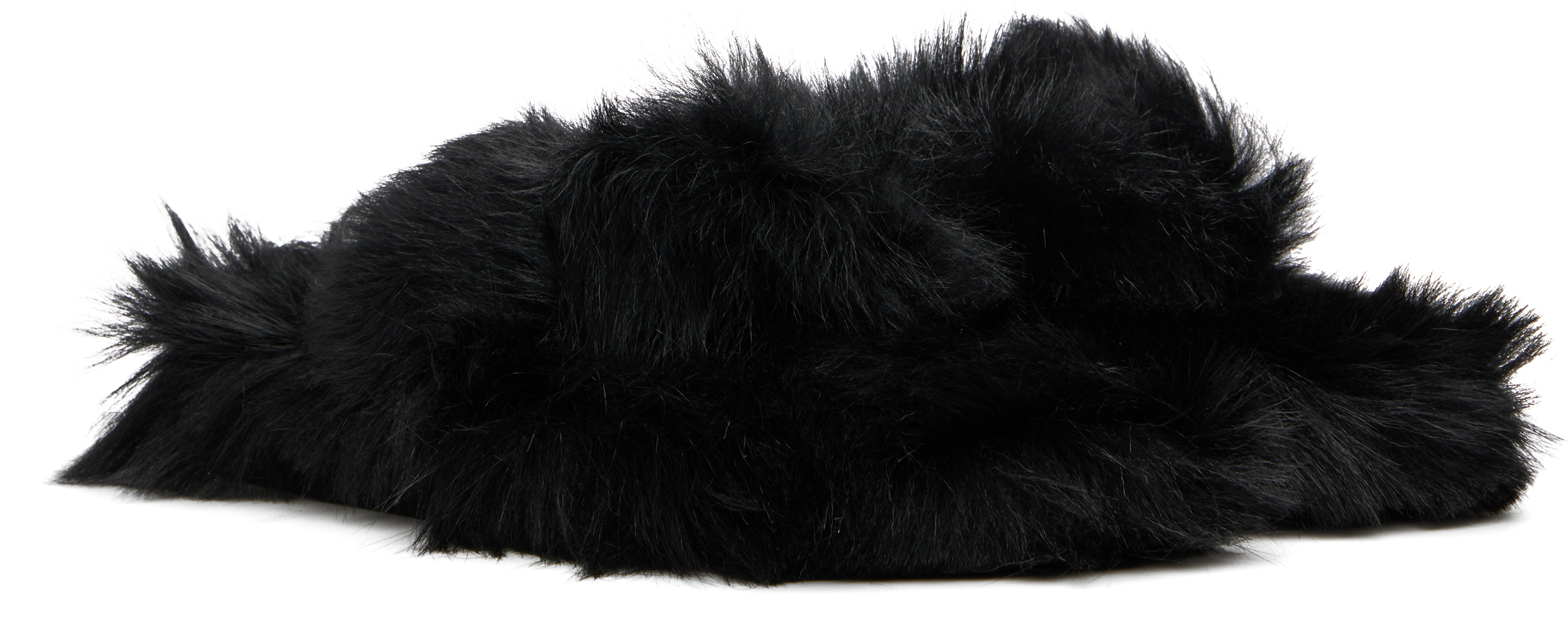 Acne Studios Black Shearling Sandals In Black