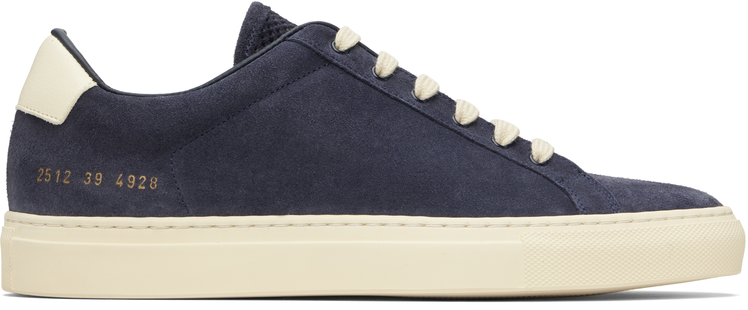 Navy Oiled Suede Retro Vintage Sneakers by Common Projects on Sale