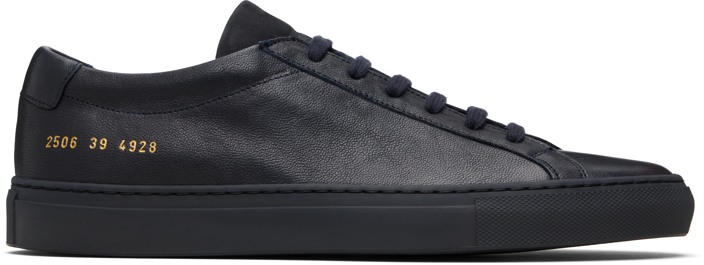 Navy Achilles Premium Sneakers by Common Projects on Sale