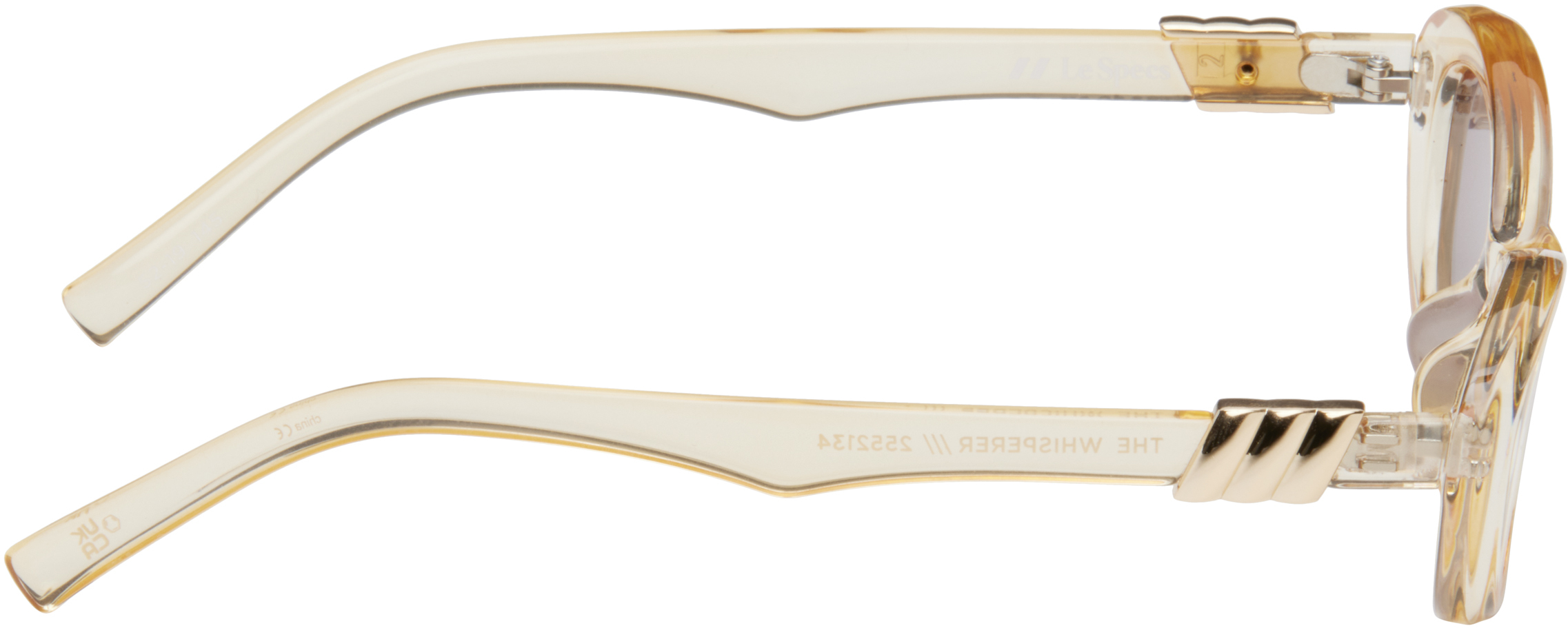 Shop Le Specs Orange 'the Whisperer' Sunglasses
